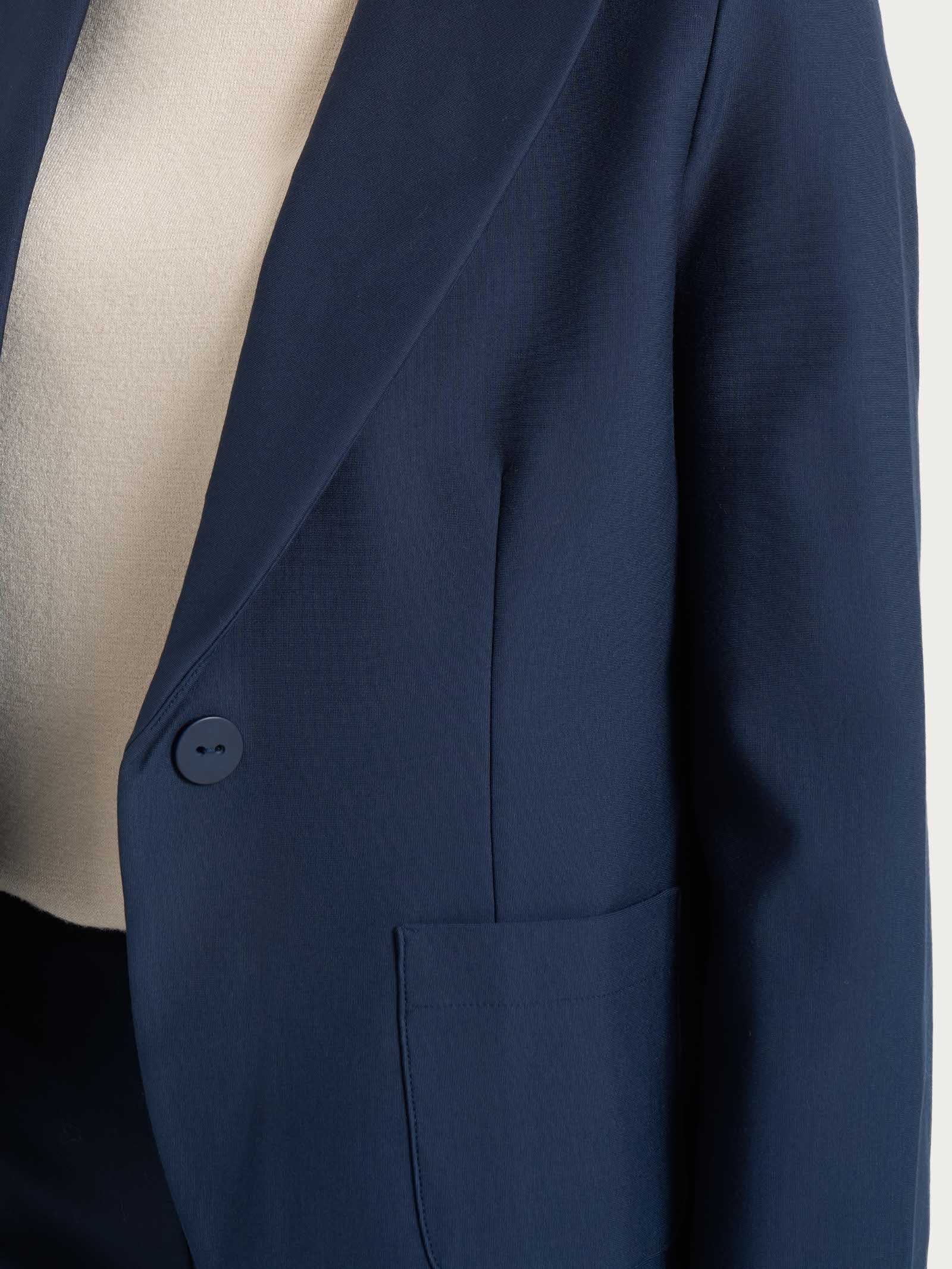 Blazer corto con 1 bottone in Compact - Persia - Image 3