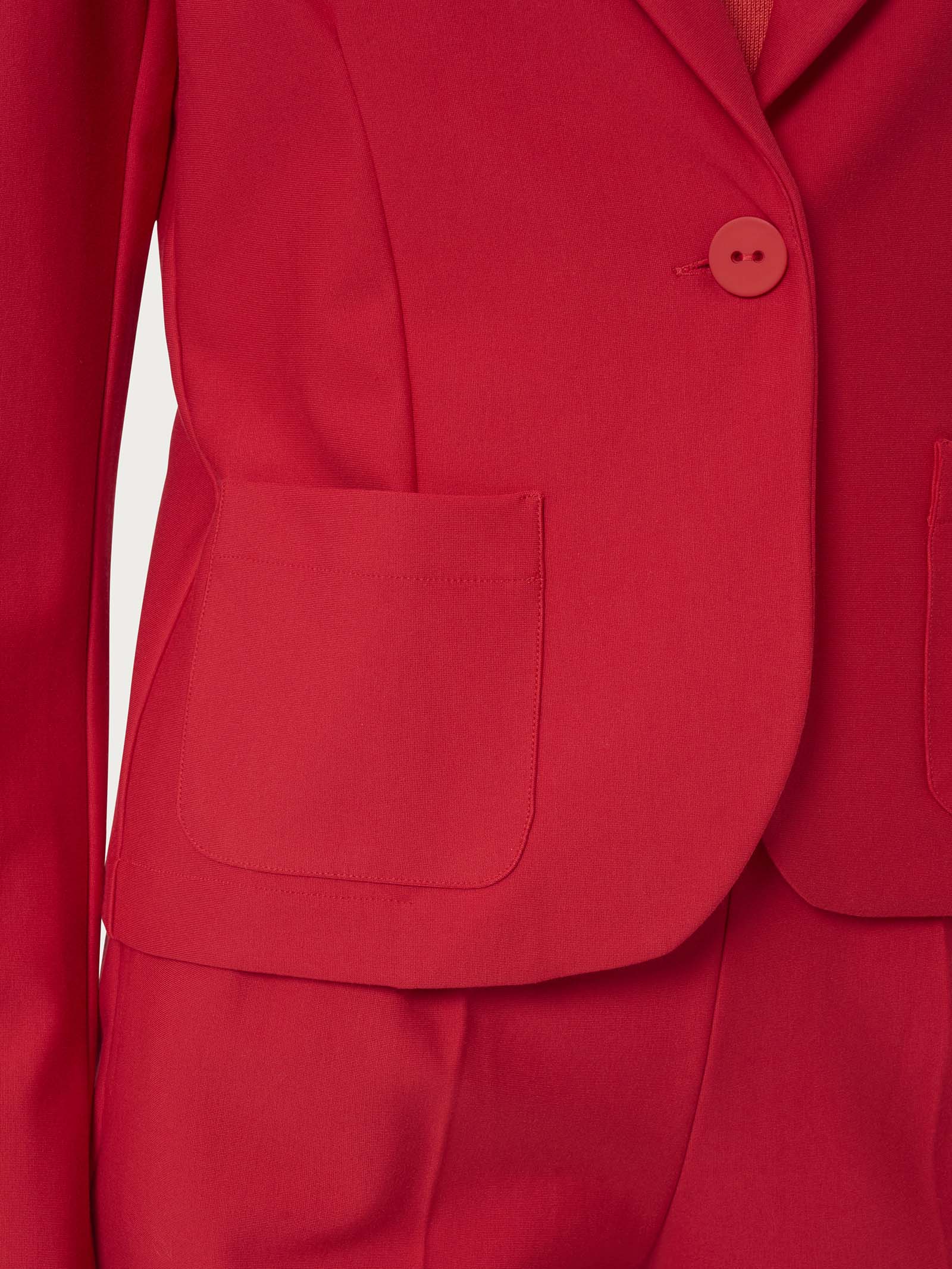 Blazer corto con 1 bottone in Compact - Salsa - Image 3