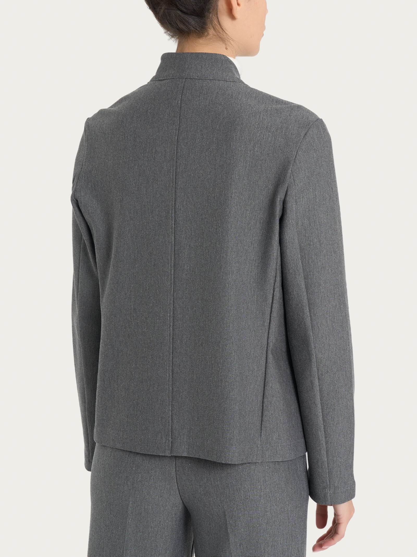 Blazer corto in Compact - Ardesia Mel. - Image 2