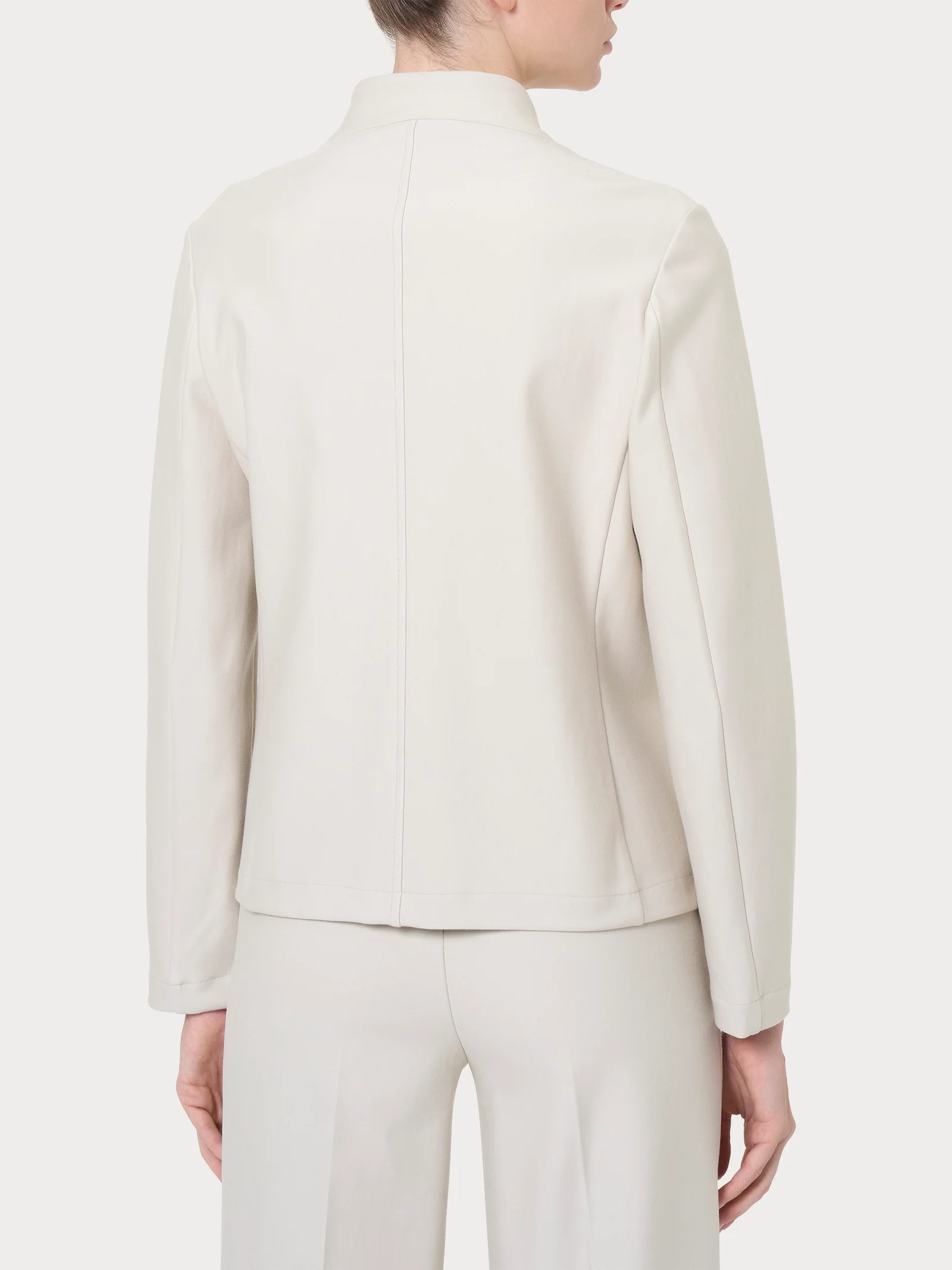 Blazer corto in Compact - Champignon - Image 2