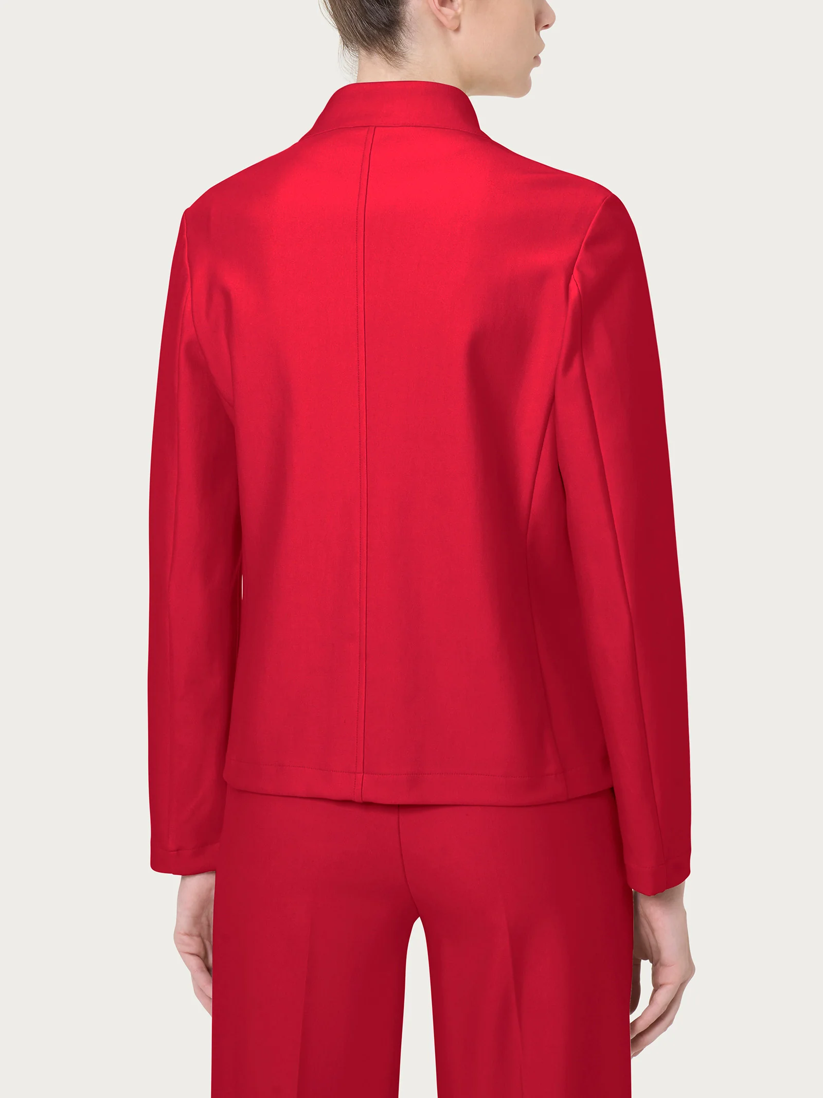 Blazer corto in Compact - Salsa - Image 2