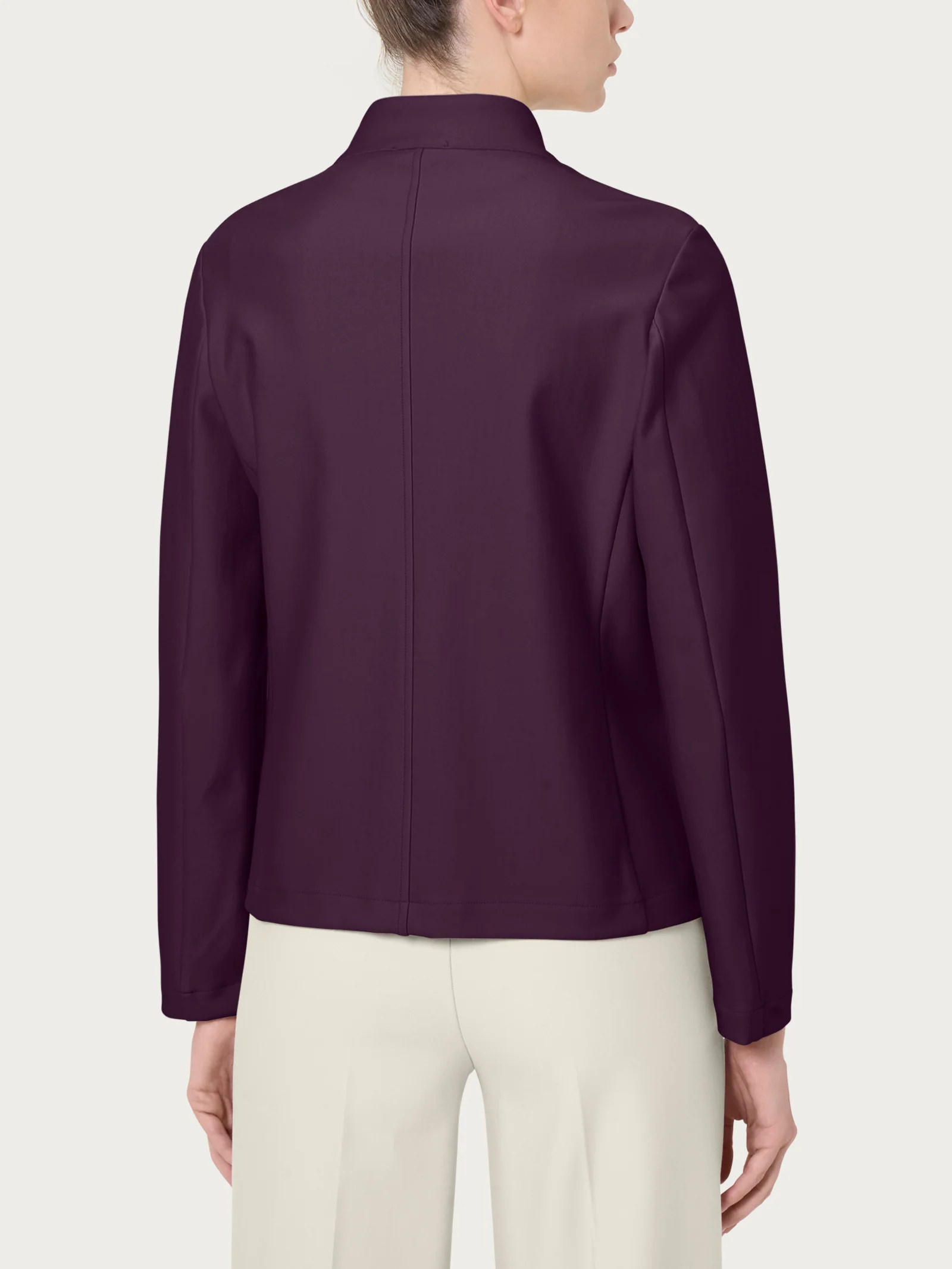 Blazer corto in Compact - Plum Perfect - Image 2