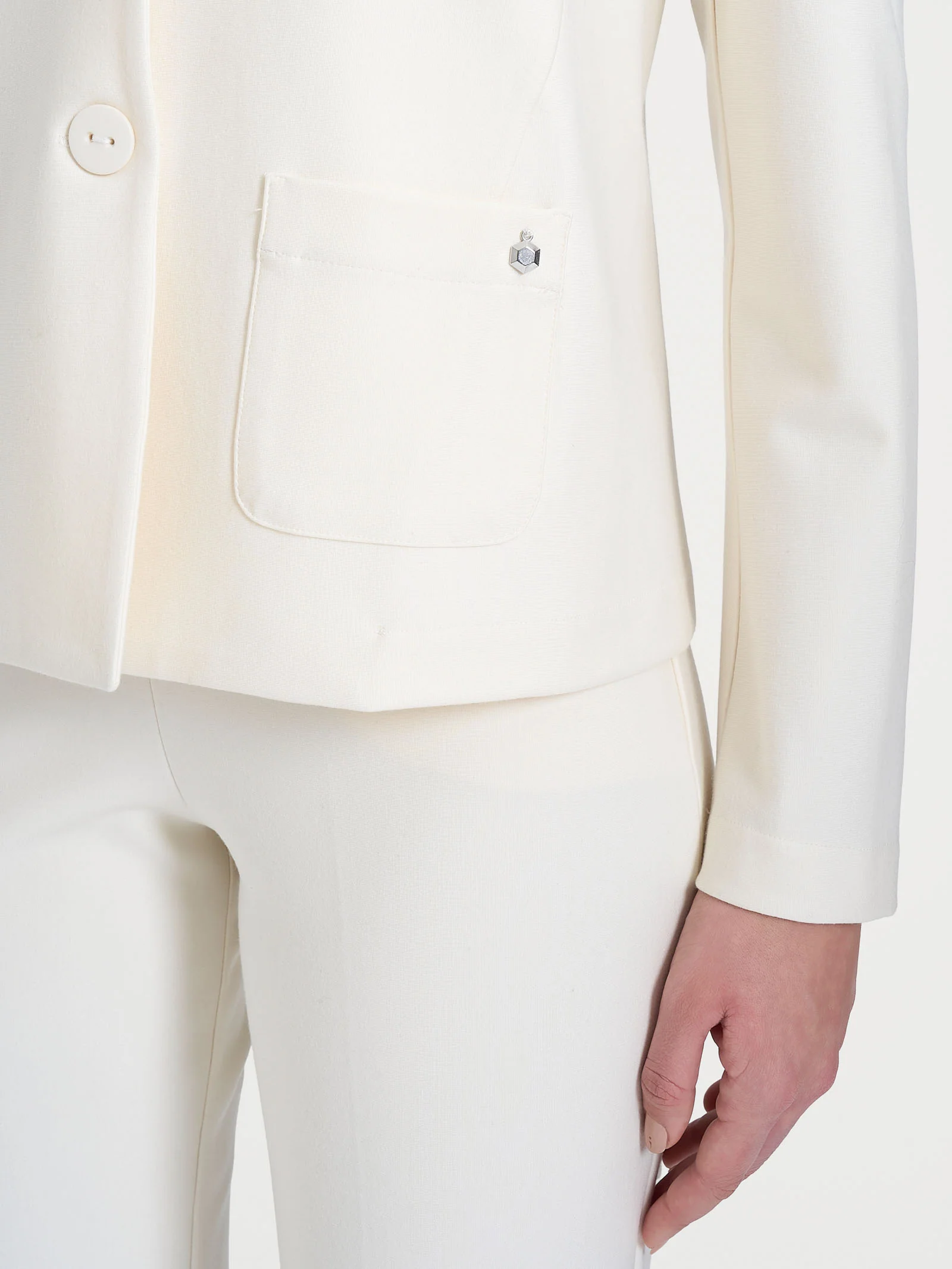 Blazer corto in Compact - Plum Perfect - Image 3