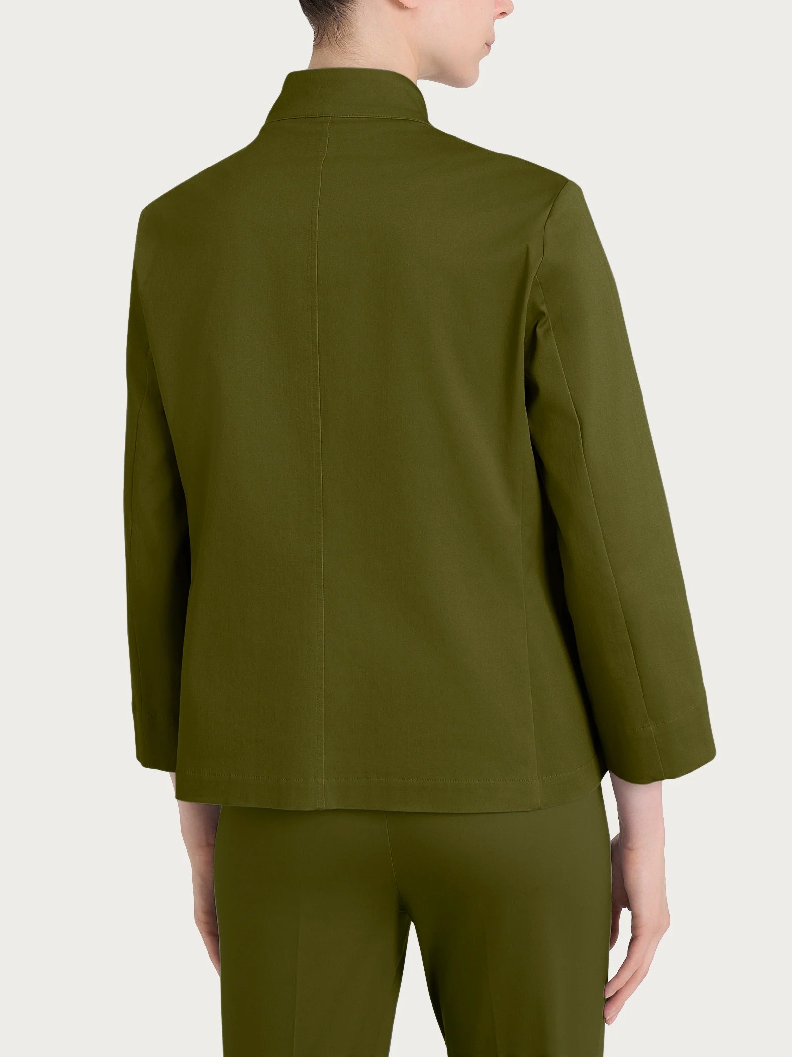 Blazer corto in Satin Power - Sphagnum - Image 2