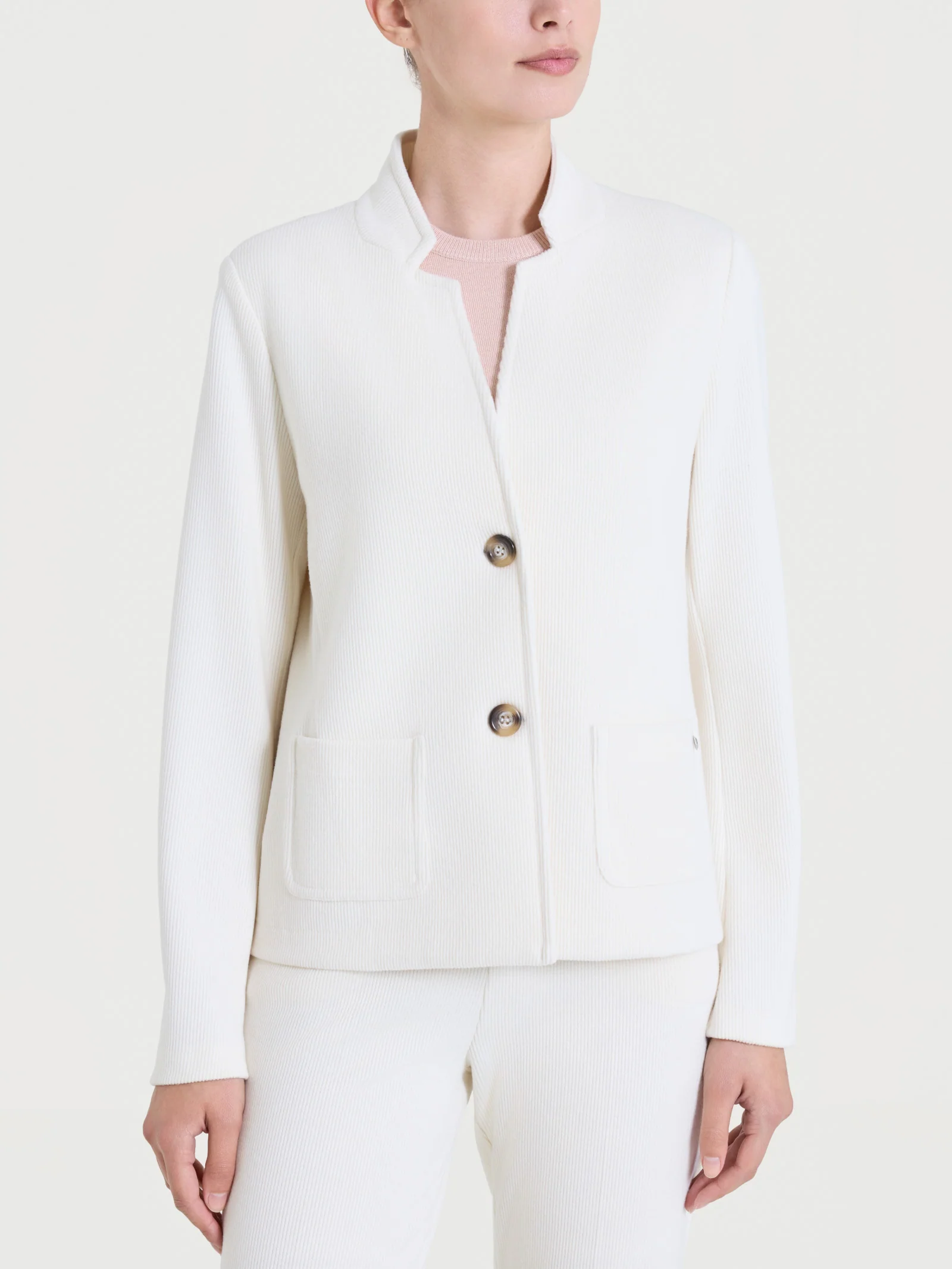 Blazer corto in Velvet - Avorio