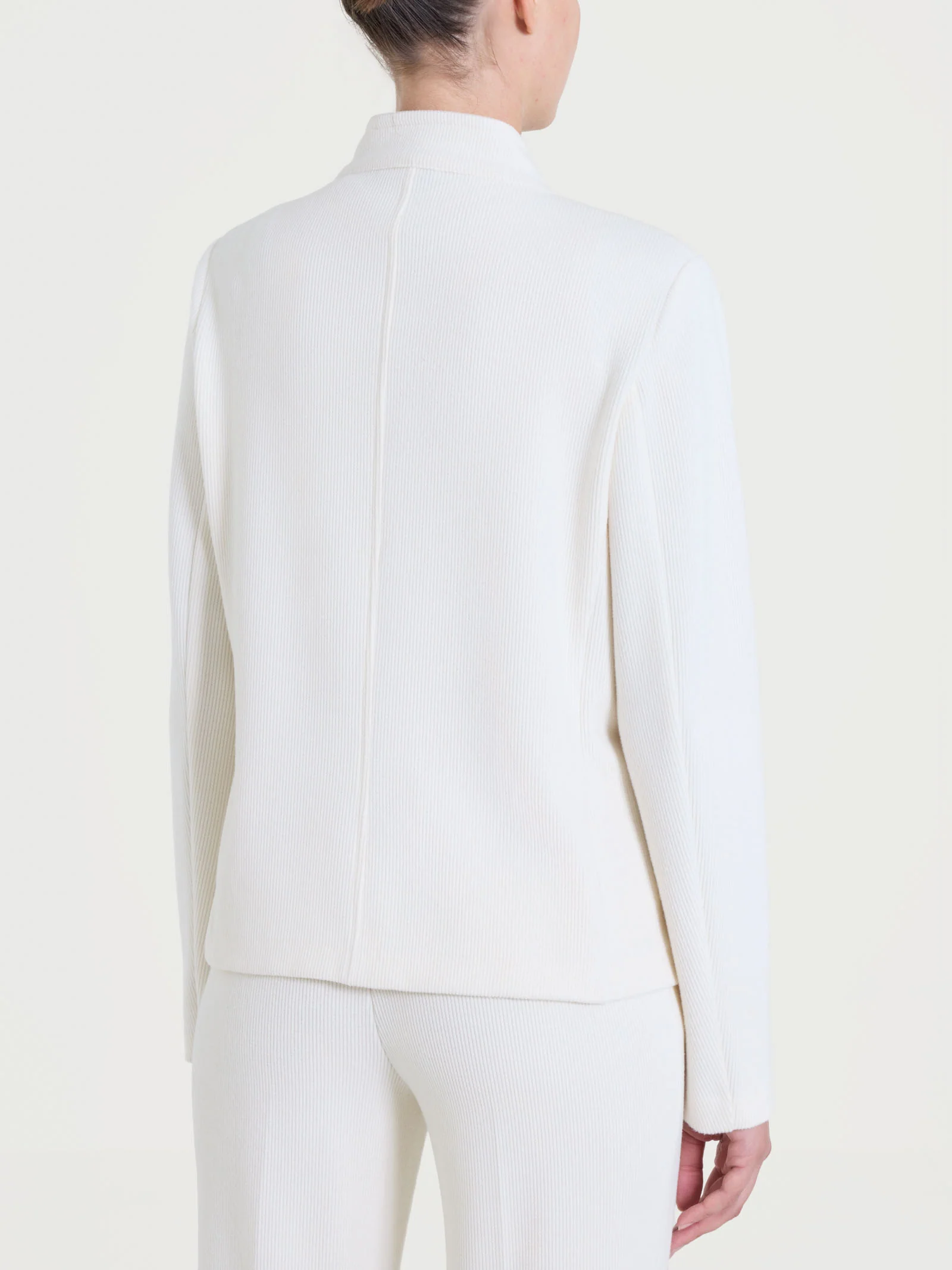Blazer corto in Velvet - Avorio - Image 2