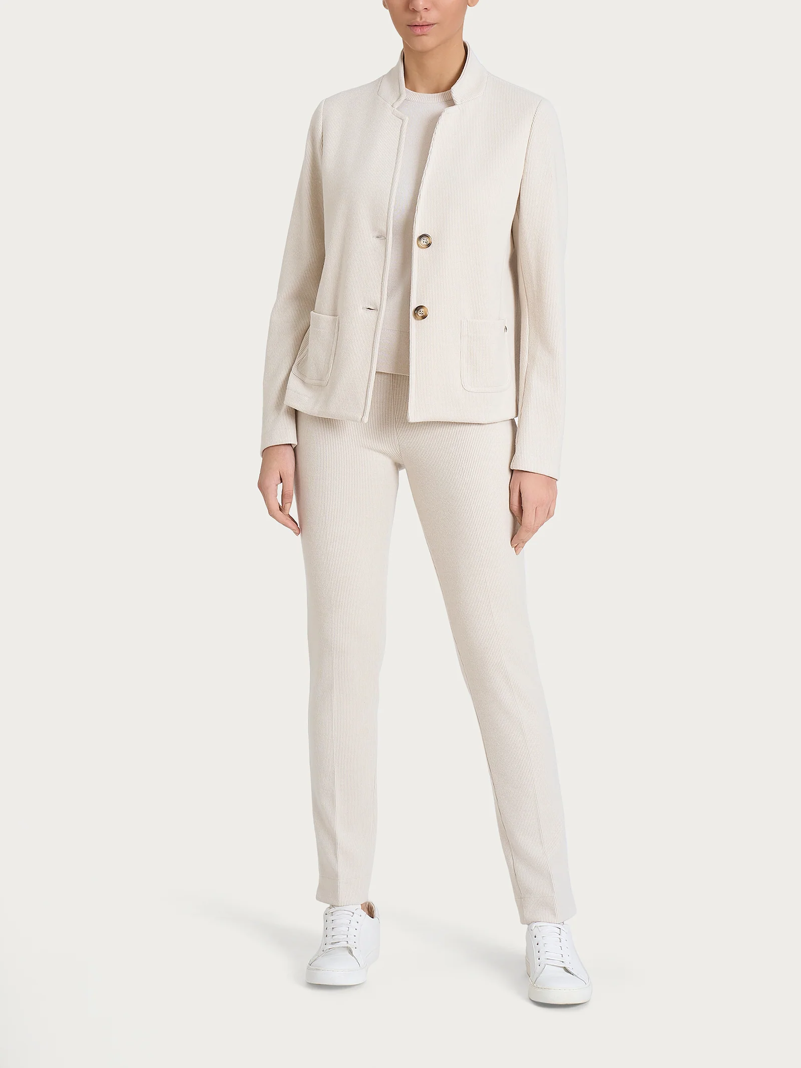 Blazer corto in Velvet - Champignon - Image 4