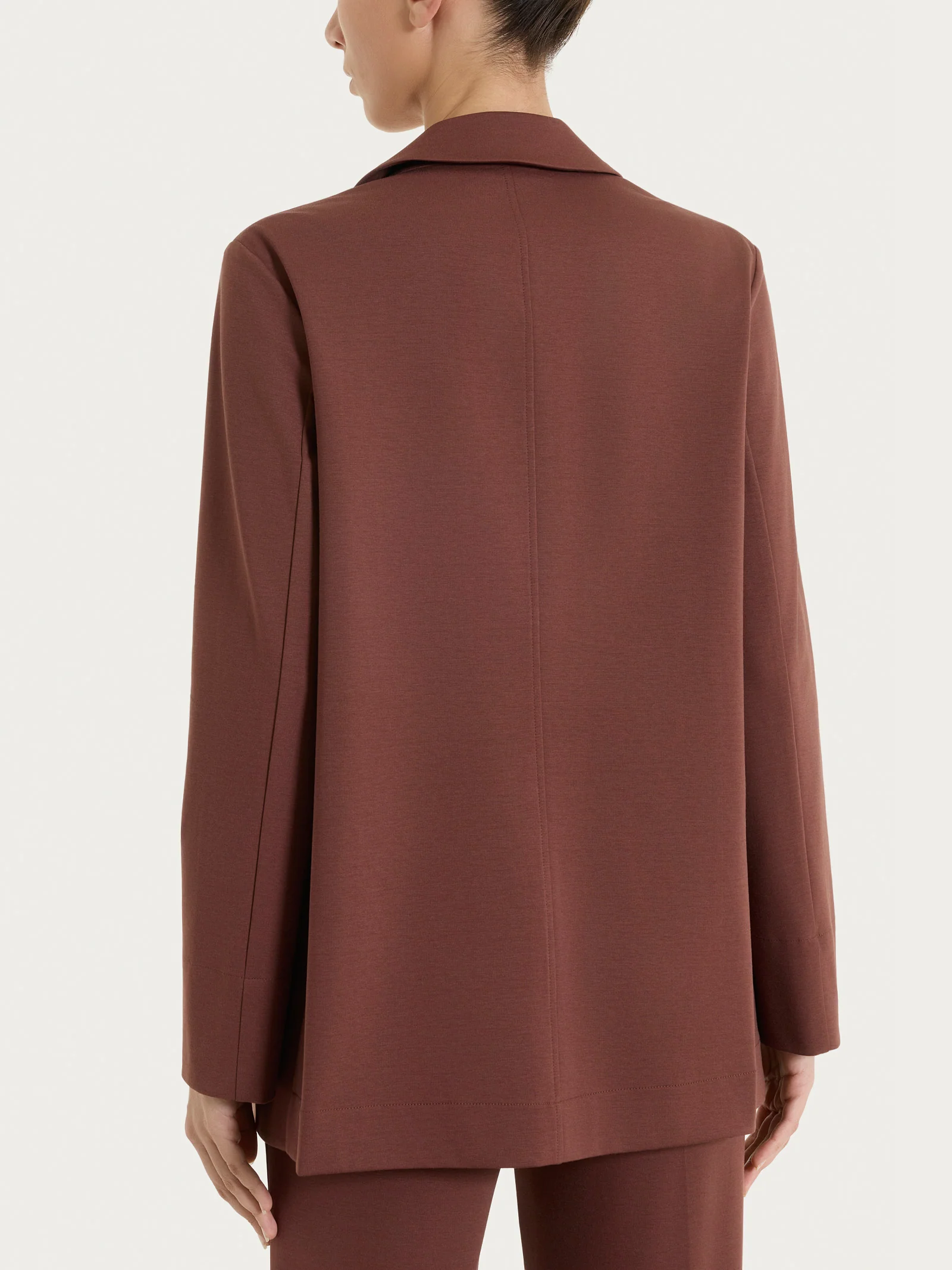 Blazer destrutturato in Compact Light - Cappuccino - Image 2