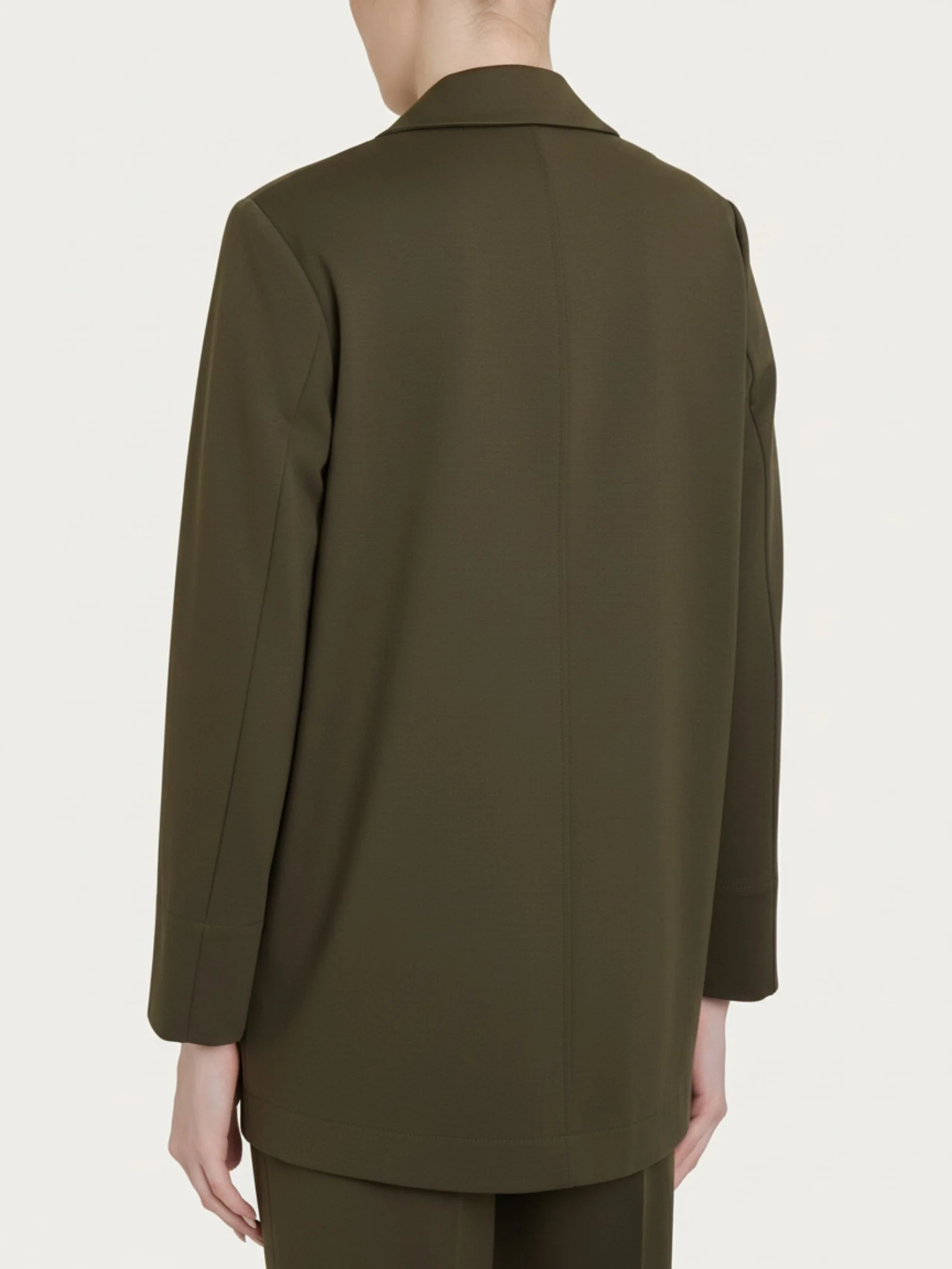 Blazer destrutturato in Compact Light - Dark Olive - Image 2