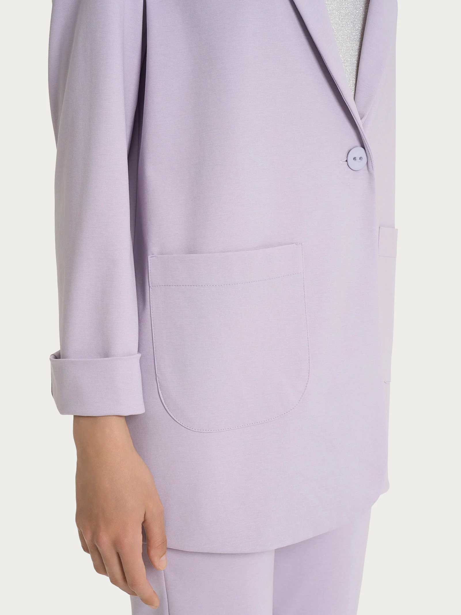 Blazer destrutturato in Compact Light - Thistle - Image 4