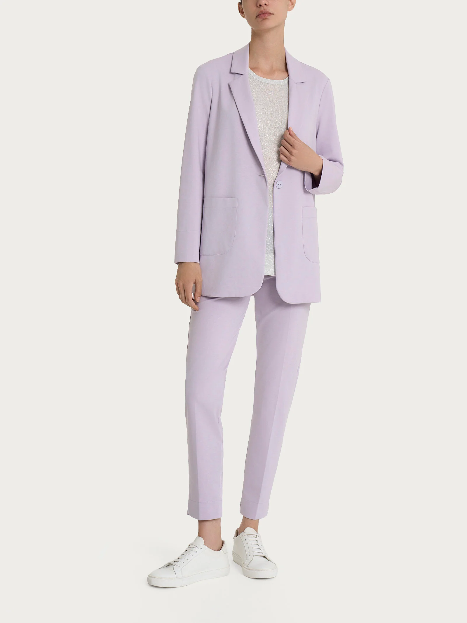 Blazer destrutturato in Compact Light - Thistle - Image 5