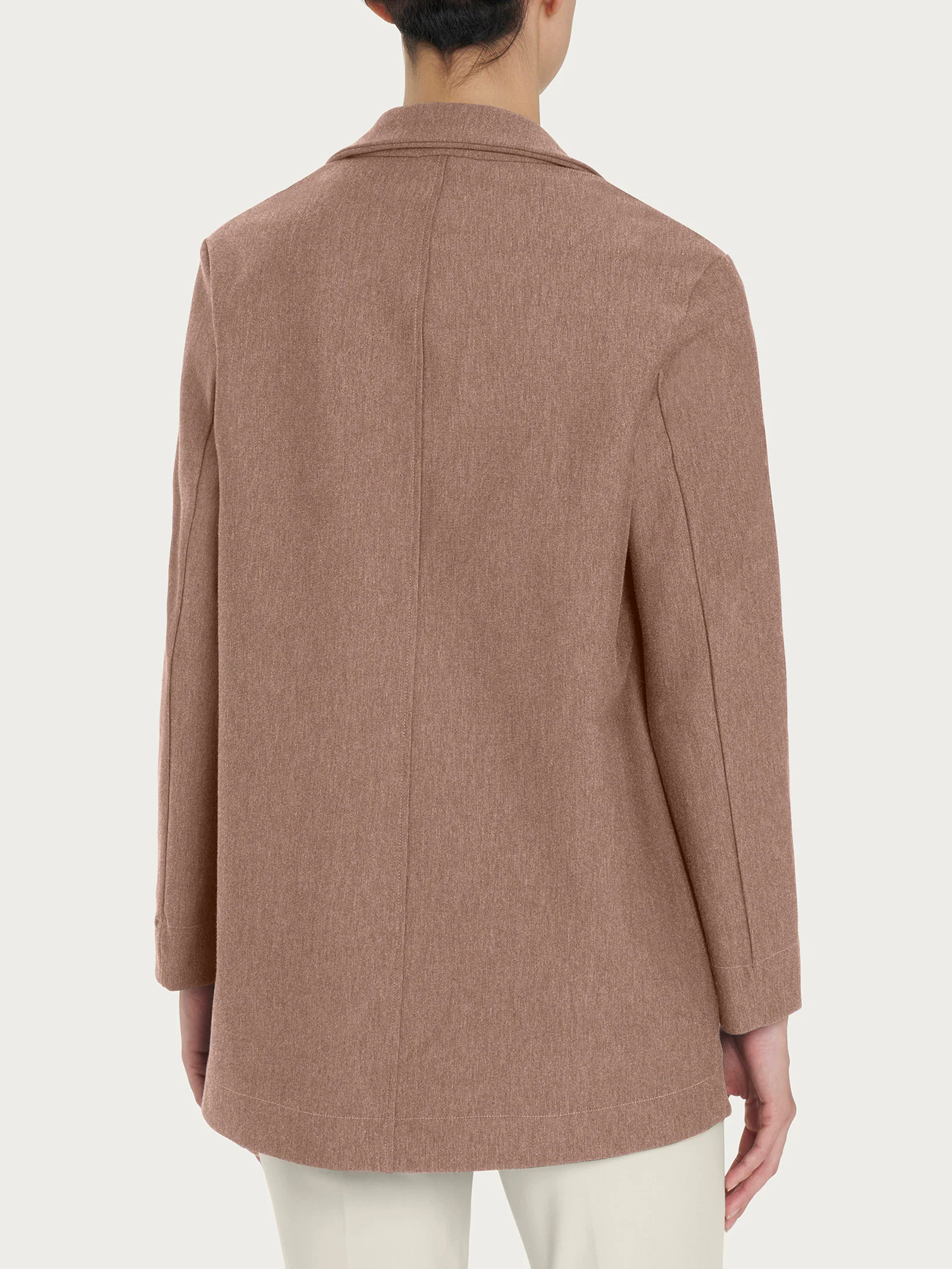 Blazer destrutturato in tessuto Compact - Pine Bark - Image 2