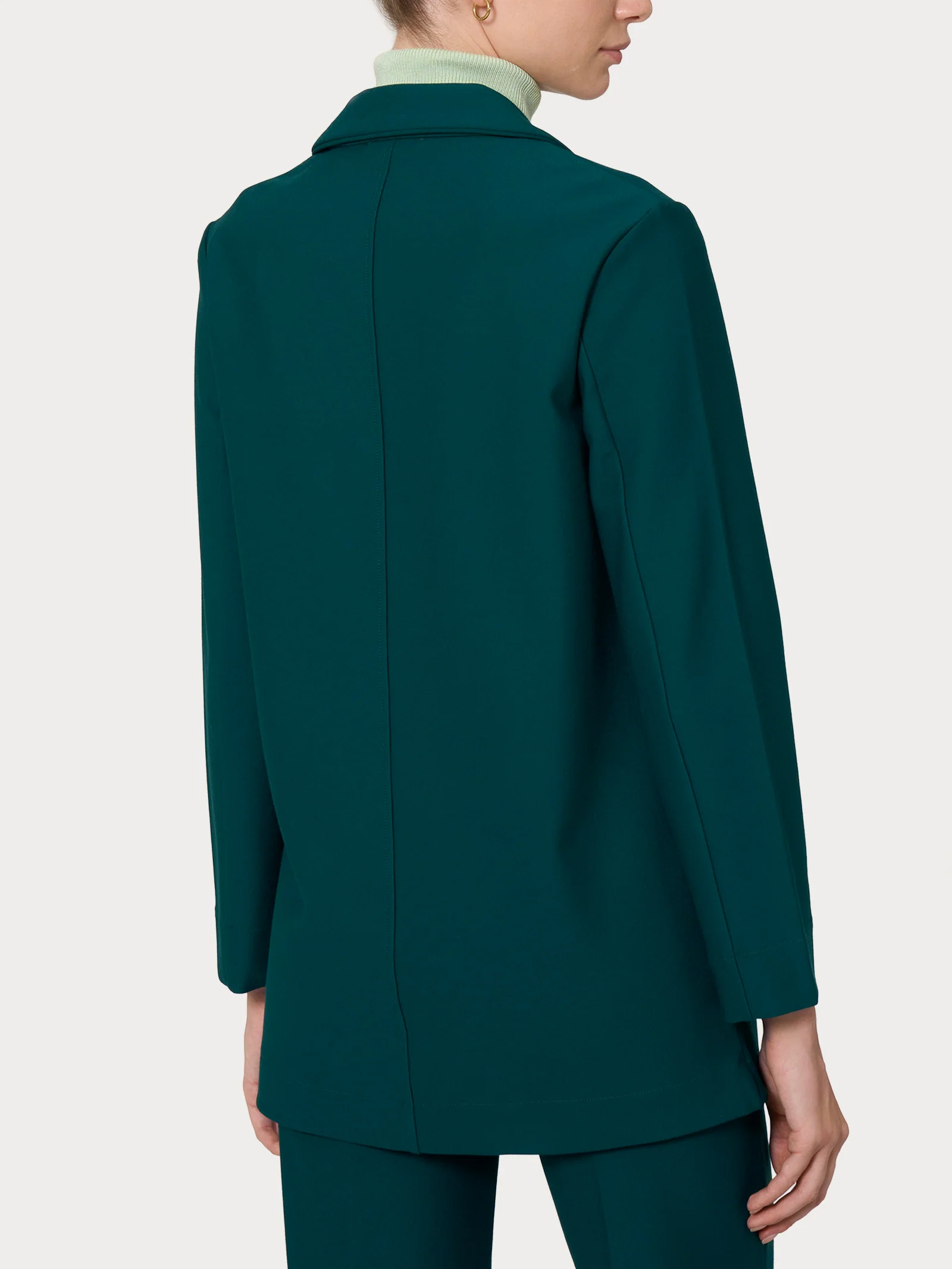 Blazer destrutturato in tessuto Compact - Rain Forest - Image 2
