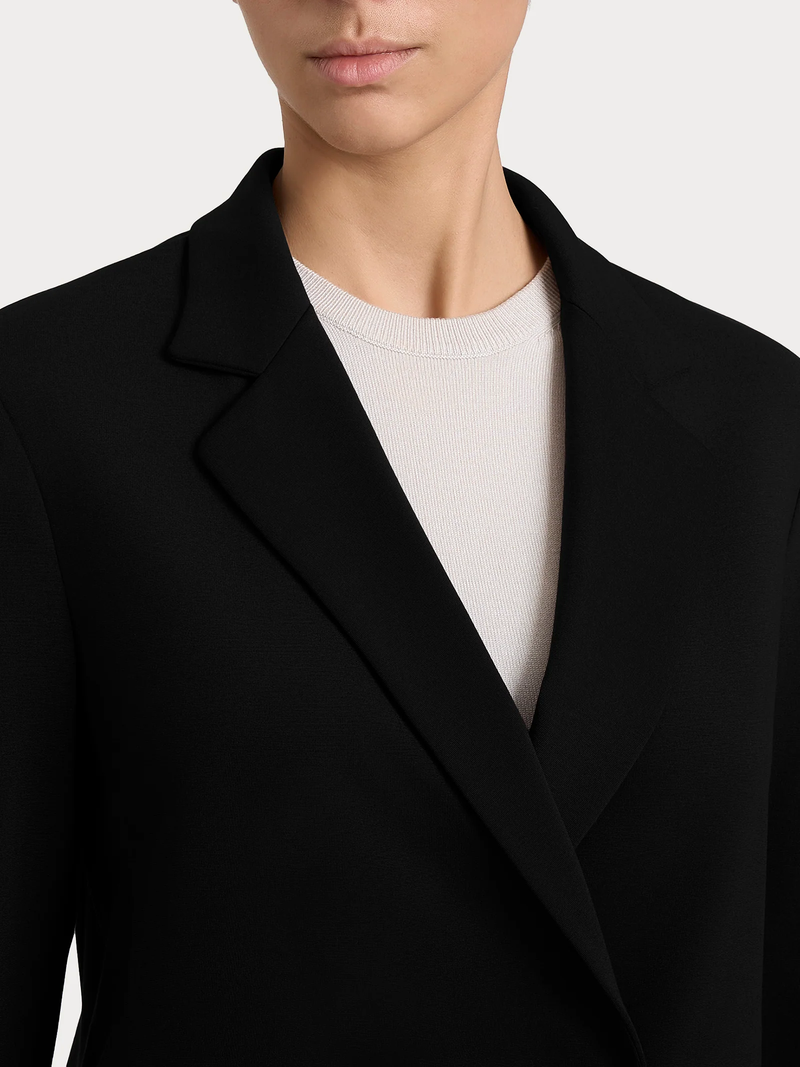 Blazer doppio petto in Cashmere Compact - Nero - Image 3