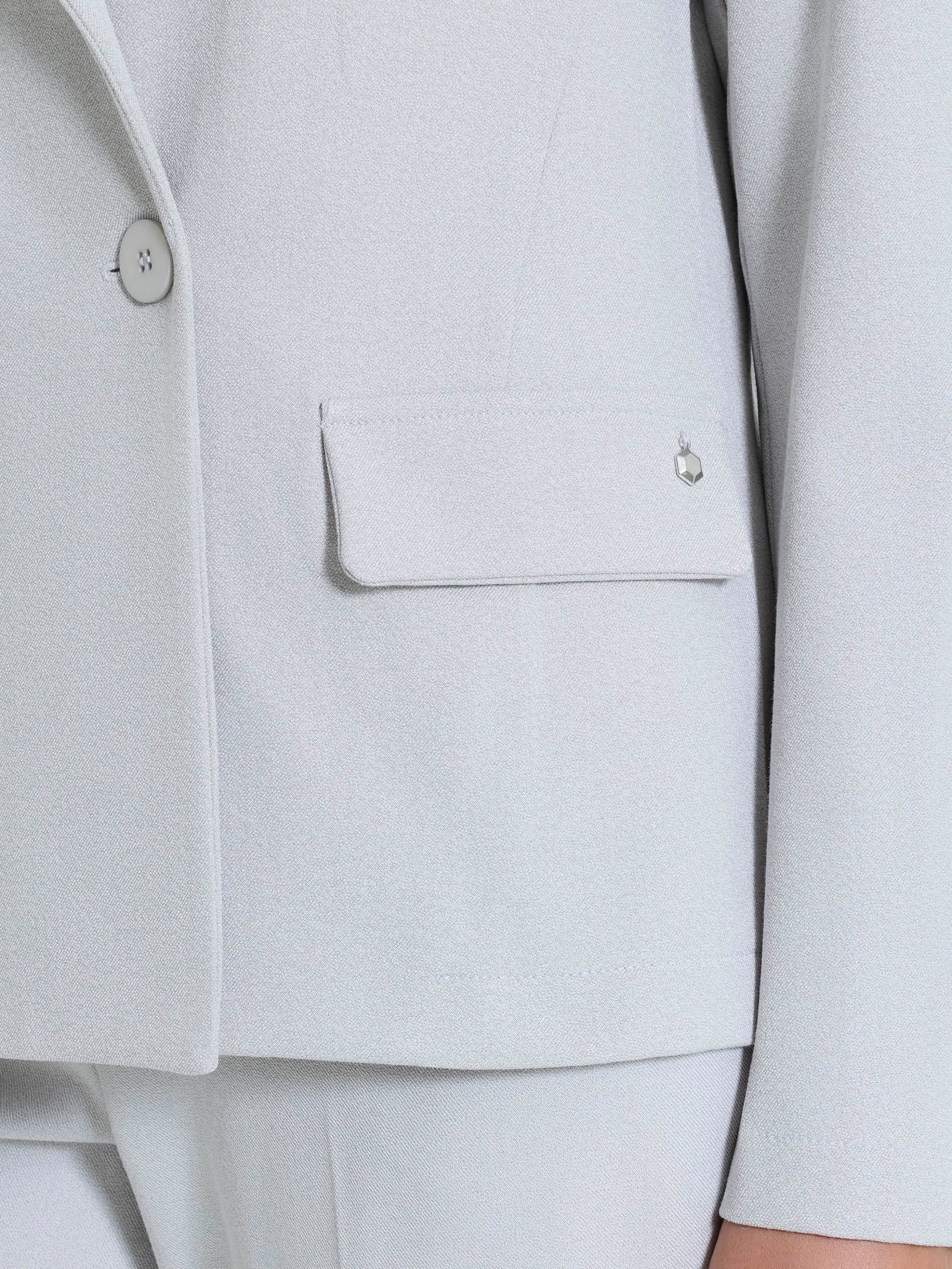 Blazer doppio petto in Flanel Twill - Ghiaia Mel. - Image 3