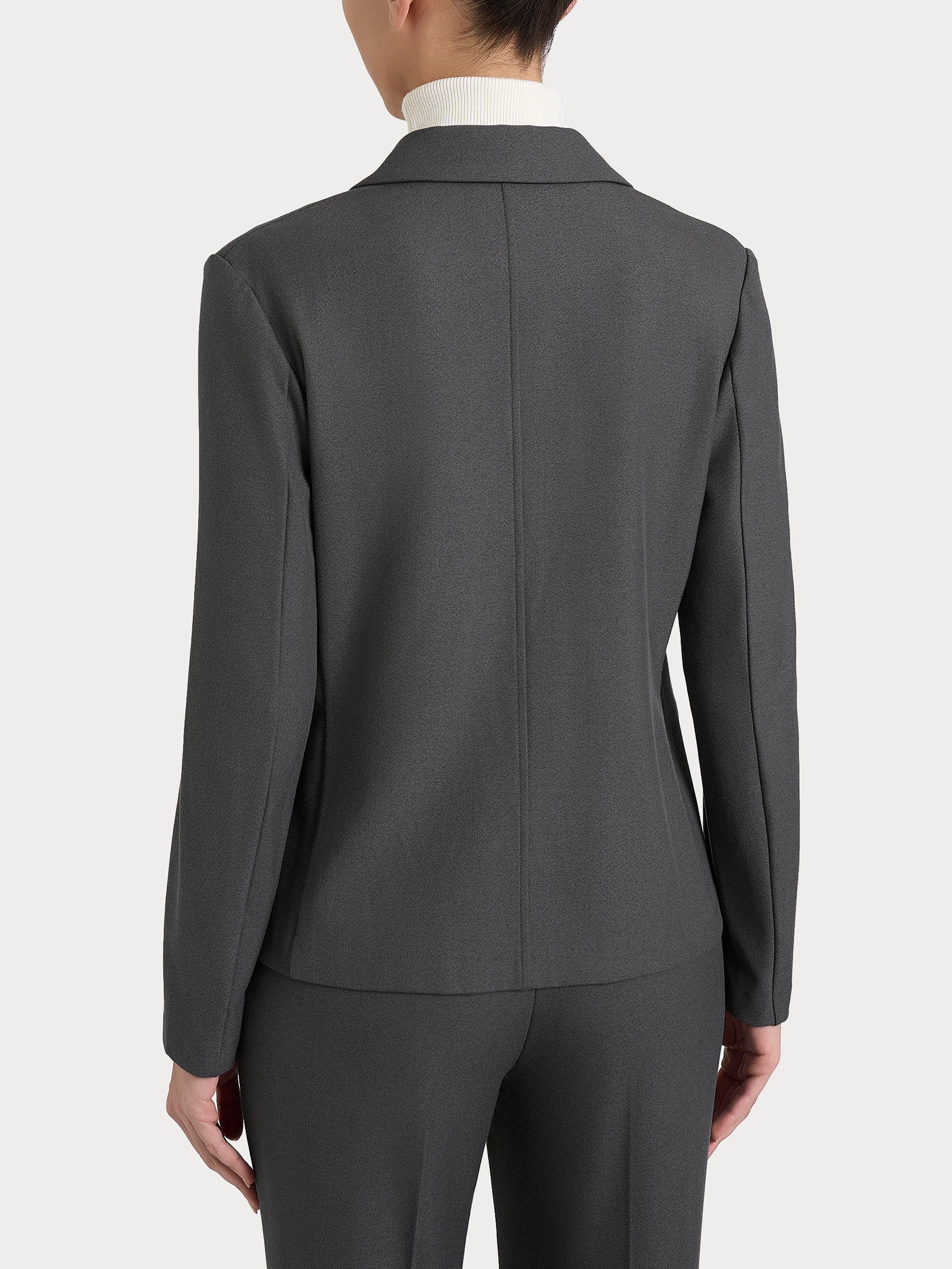 Blazer doppio petto in Flanel Twill - Ardesia Mel. - Image 2
