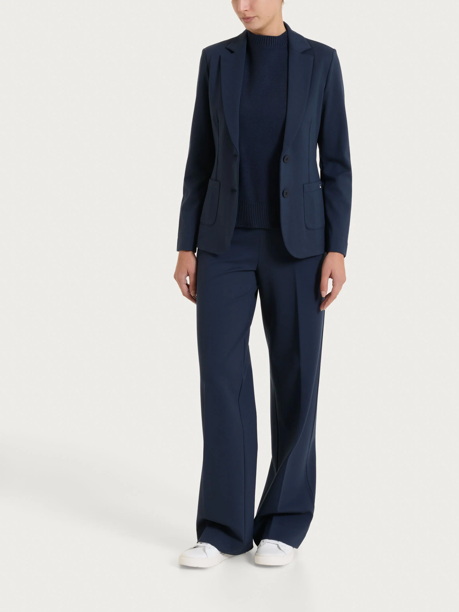 Blazer due bottoni in Cashmere Compact - Bleu - Image 4