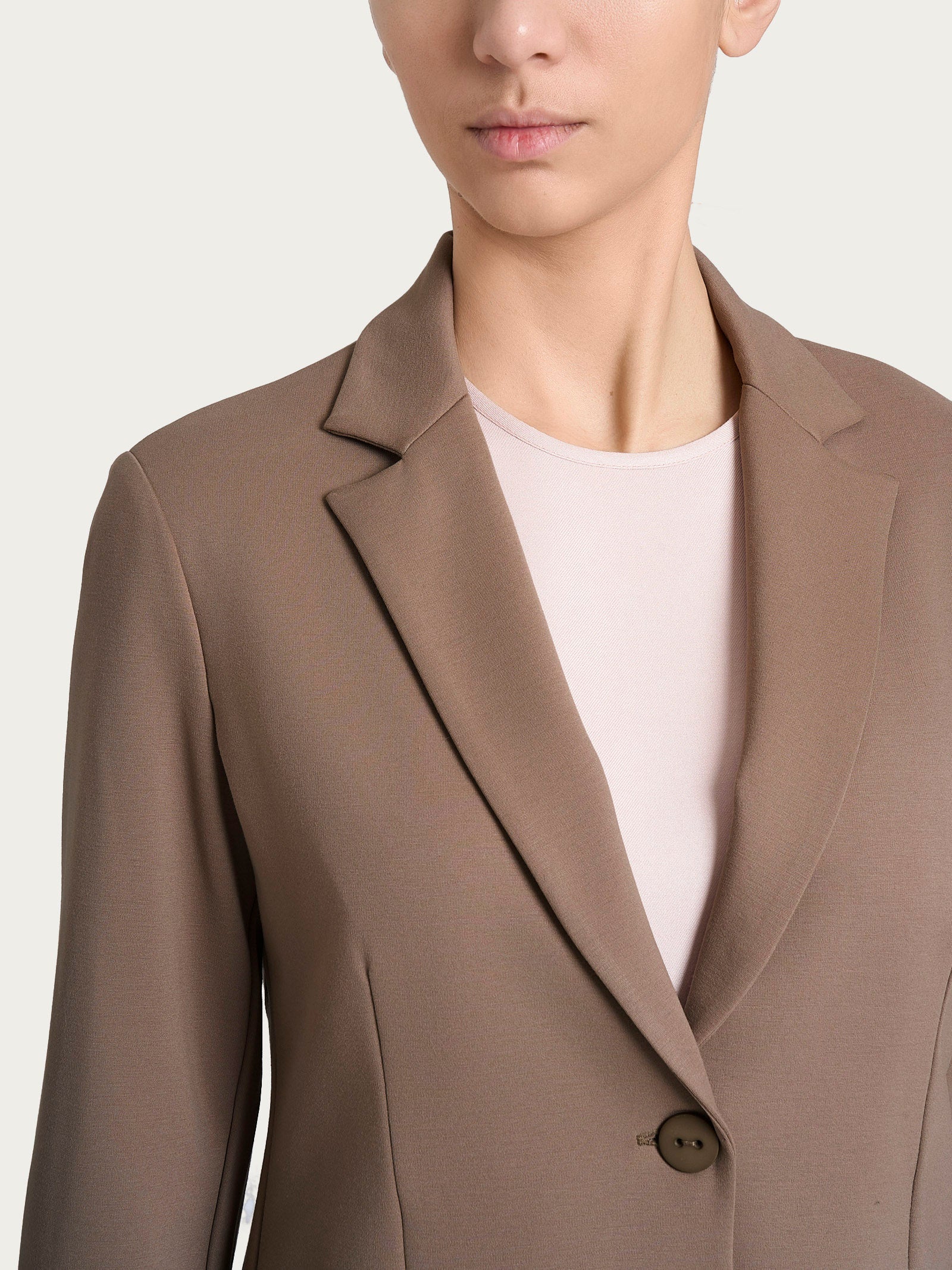 Blazer due bottoni in Cashmere Compact - Pine Bark - Image 4