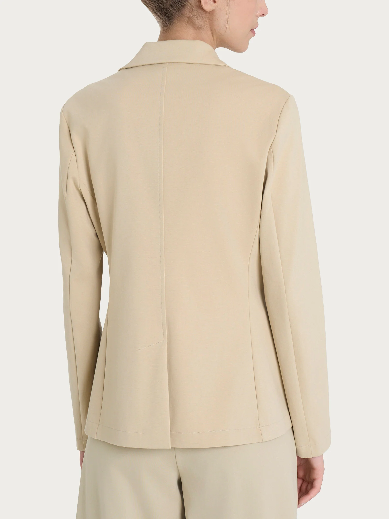 Blazer due bottoni in Compact Light - Irish Cream - Image 2