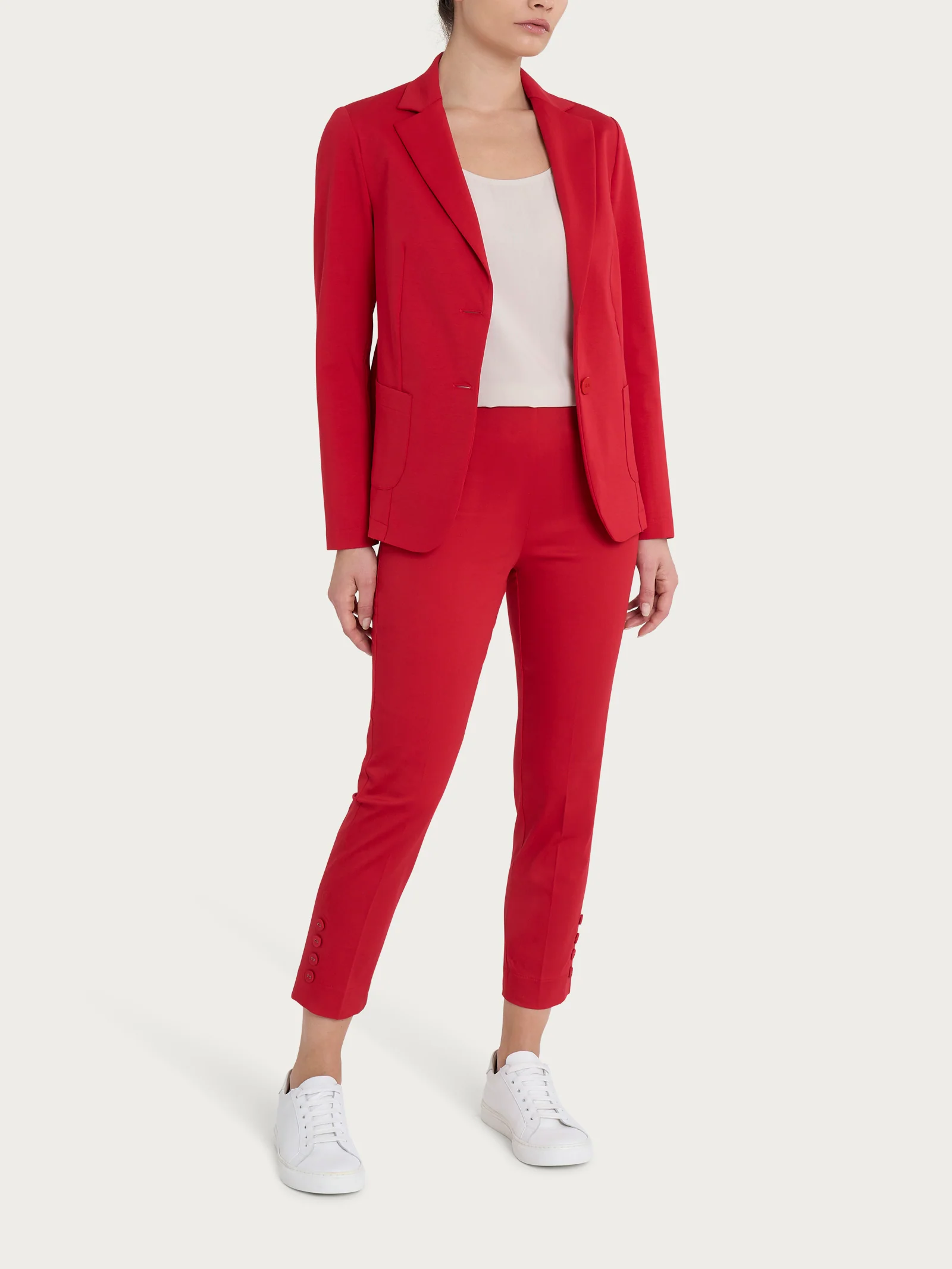 Blazer due bottoni in Compact Light - Salsa - Image 4