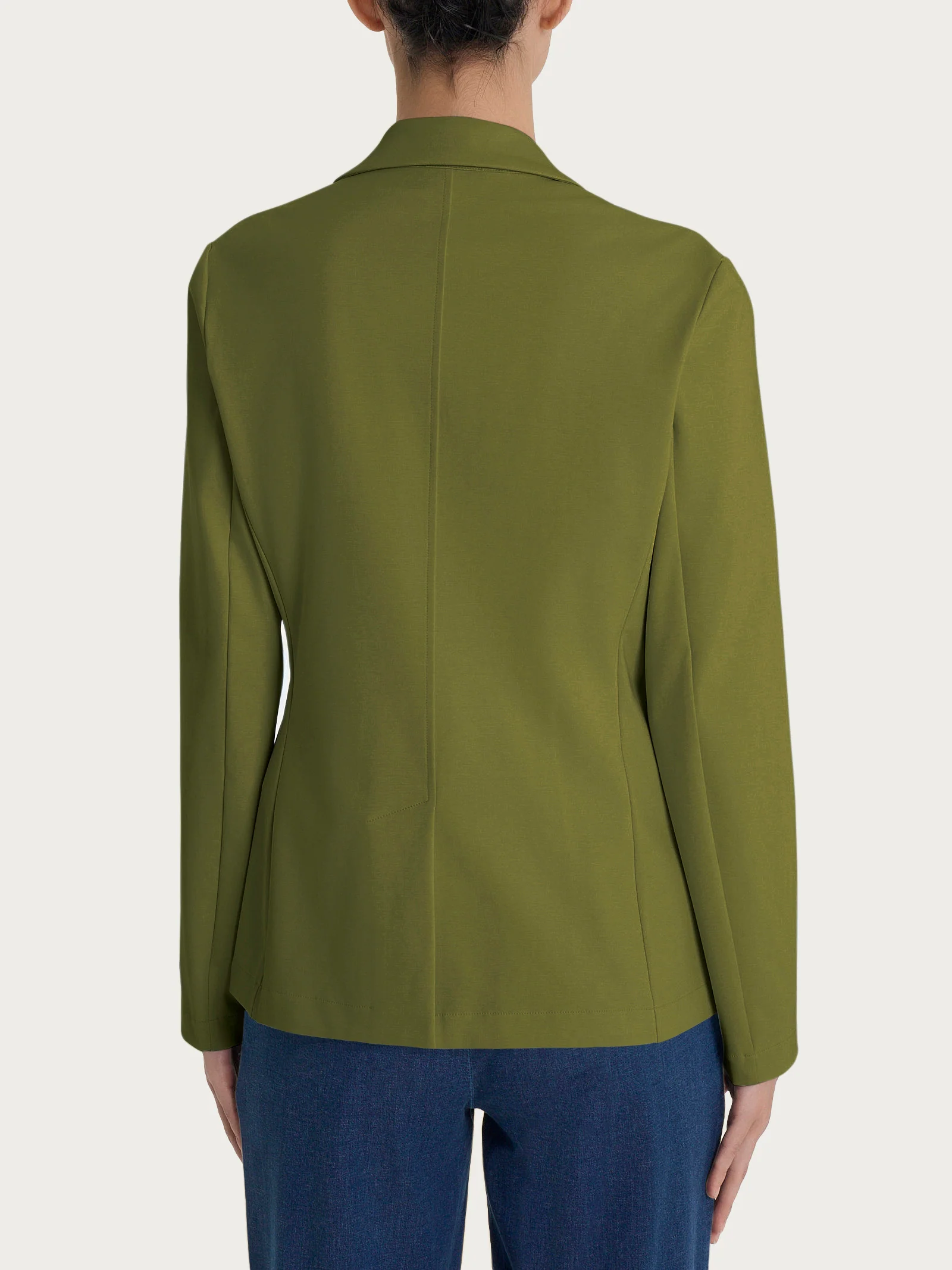 Blazer due bottoni in Compact Light - Sphagnum - Image 2