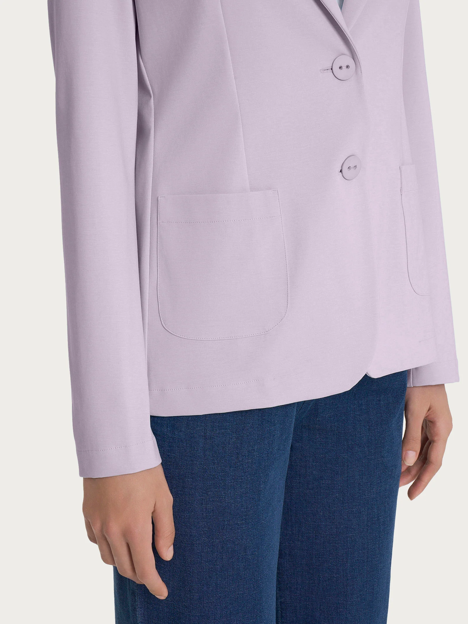 Blazer due bottoni in Compact Light - Thistle - Image 3
