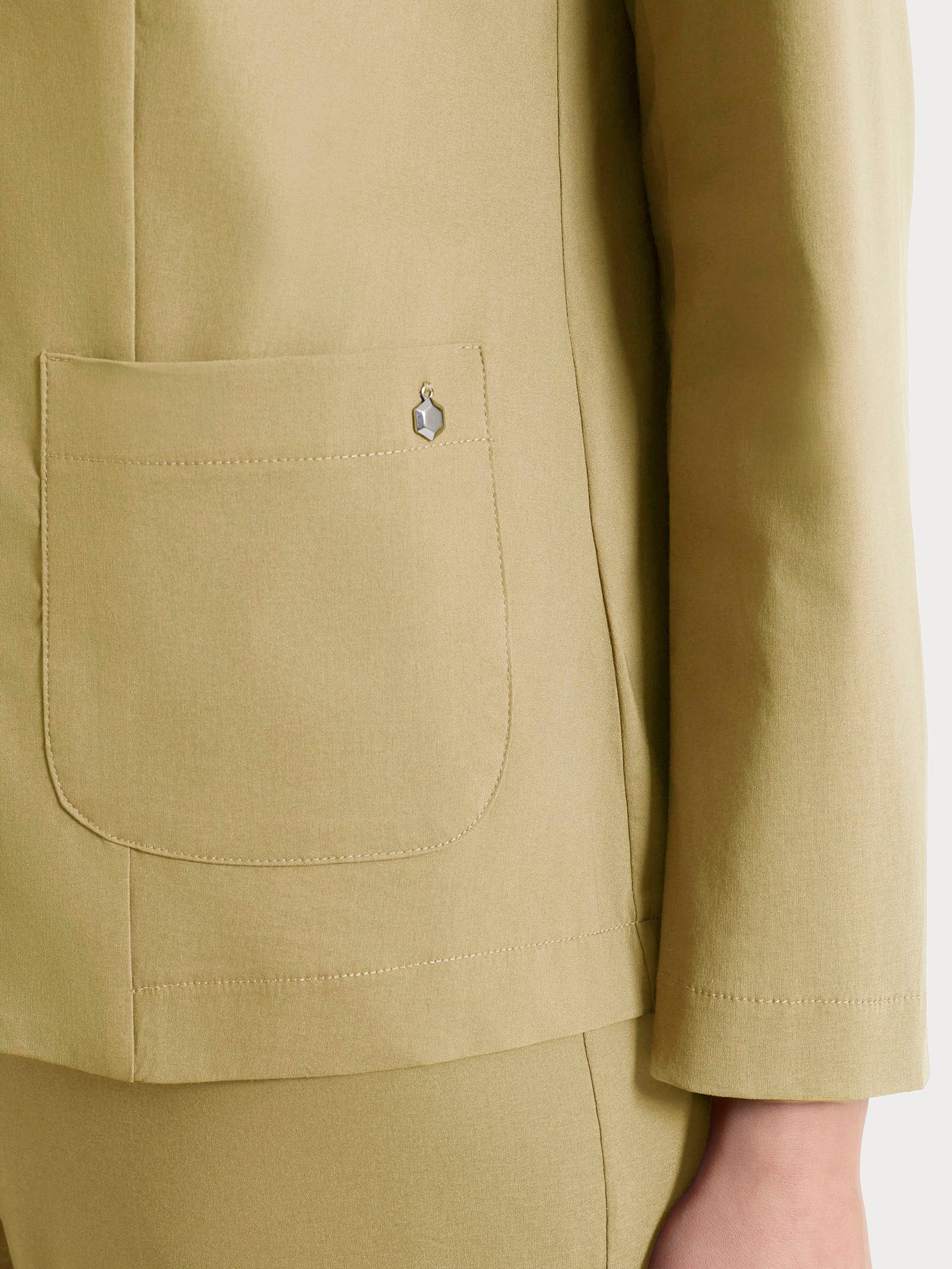 Blazer leggero con chiusura a due bottoni in Super Fresh - Khaki - Image 3