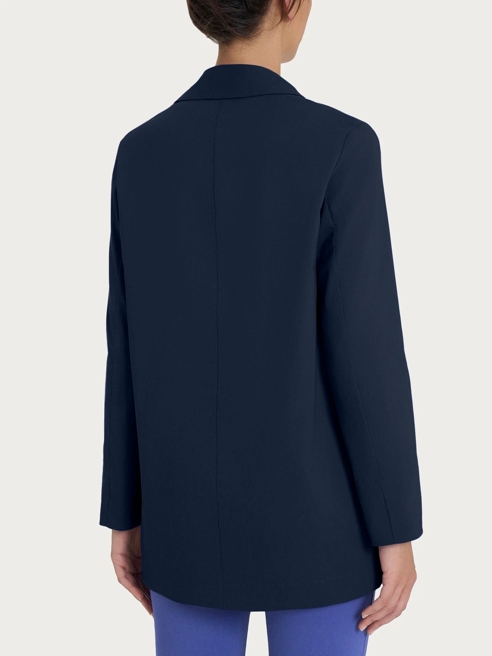 Blazer leggero destrutturato in Super Fresh - Bleu - Image 4