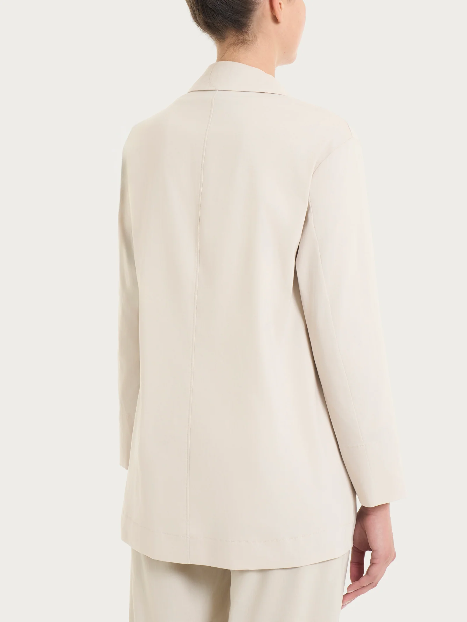 Blazer leggero destrutturato in Super Fresh - Champignon - Image 2