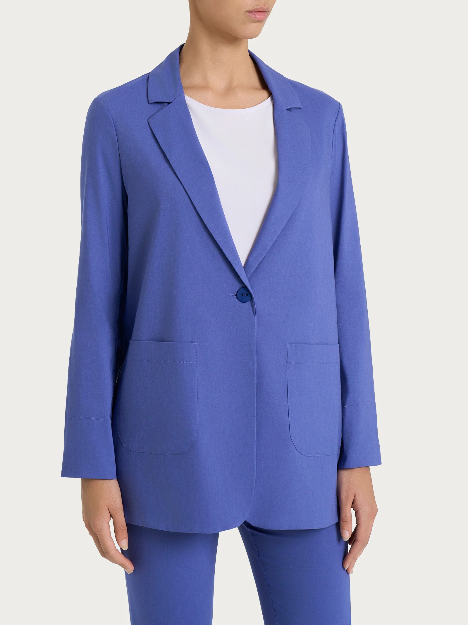 Blazer leggero destrutturato in Super Fresh - Skipper Blue - Image 2