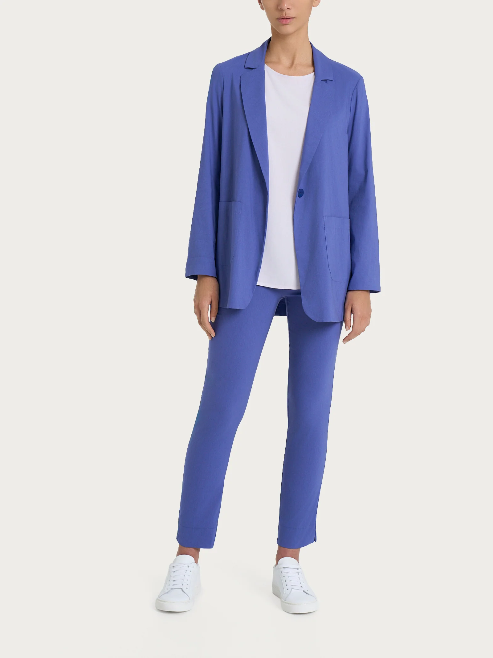 Blazer leggero destrutturato in Super Fresh - Skipper Blue - Image 5