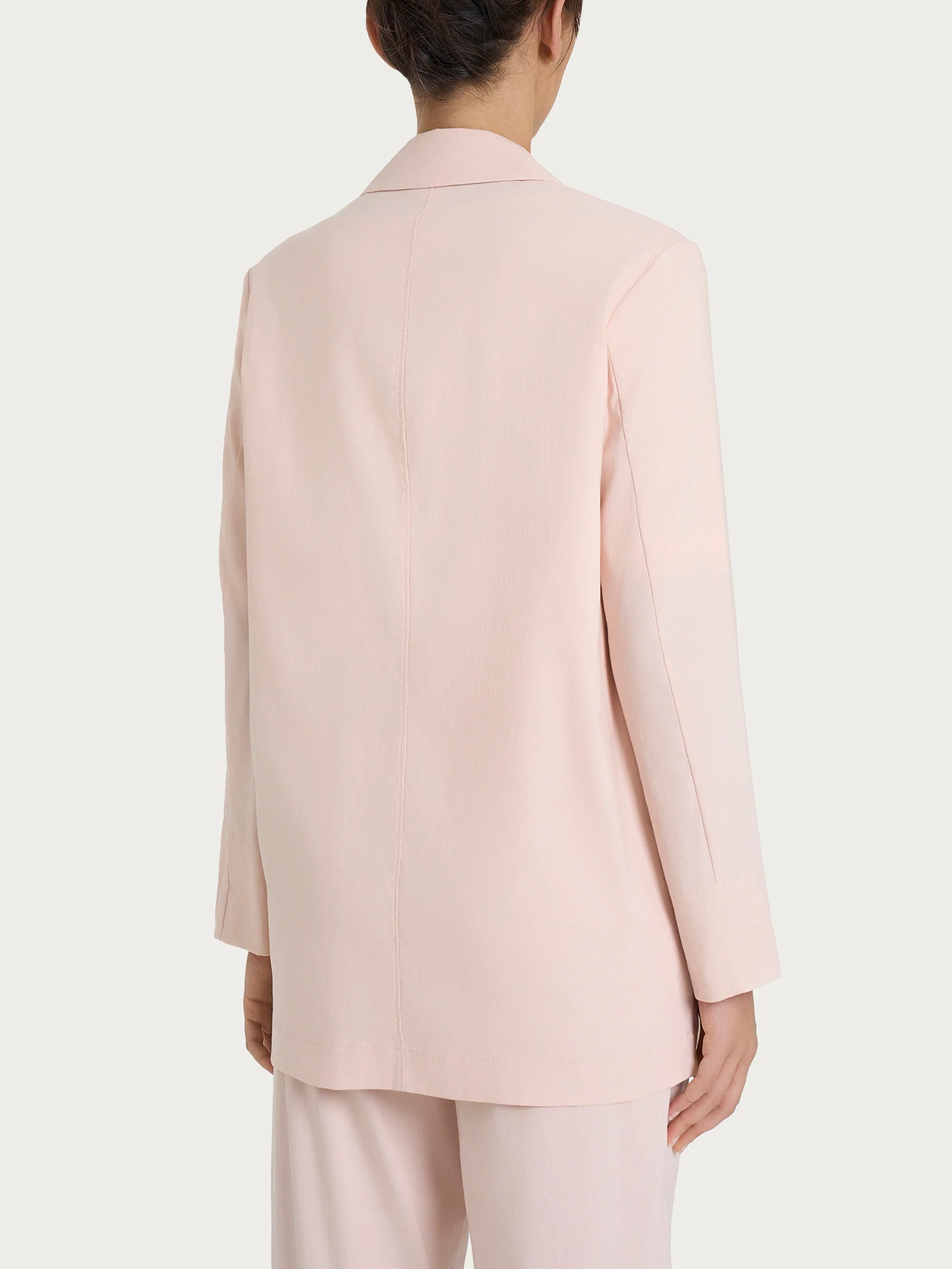 Blazer leggero destrutturato in Super Fresh - Cameo Rose - Image 3