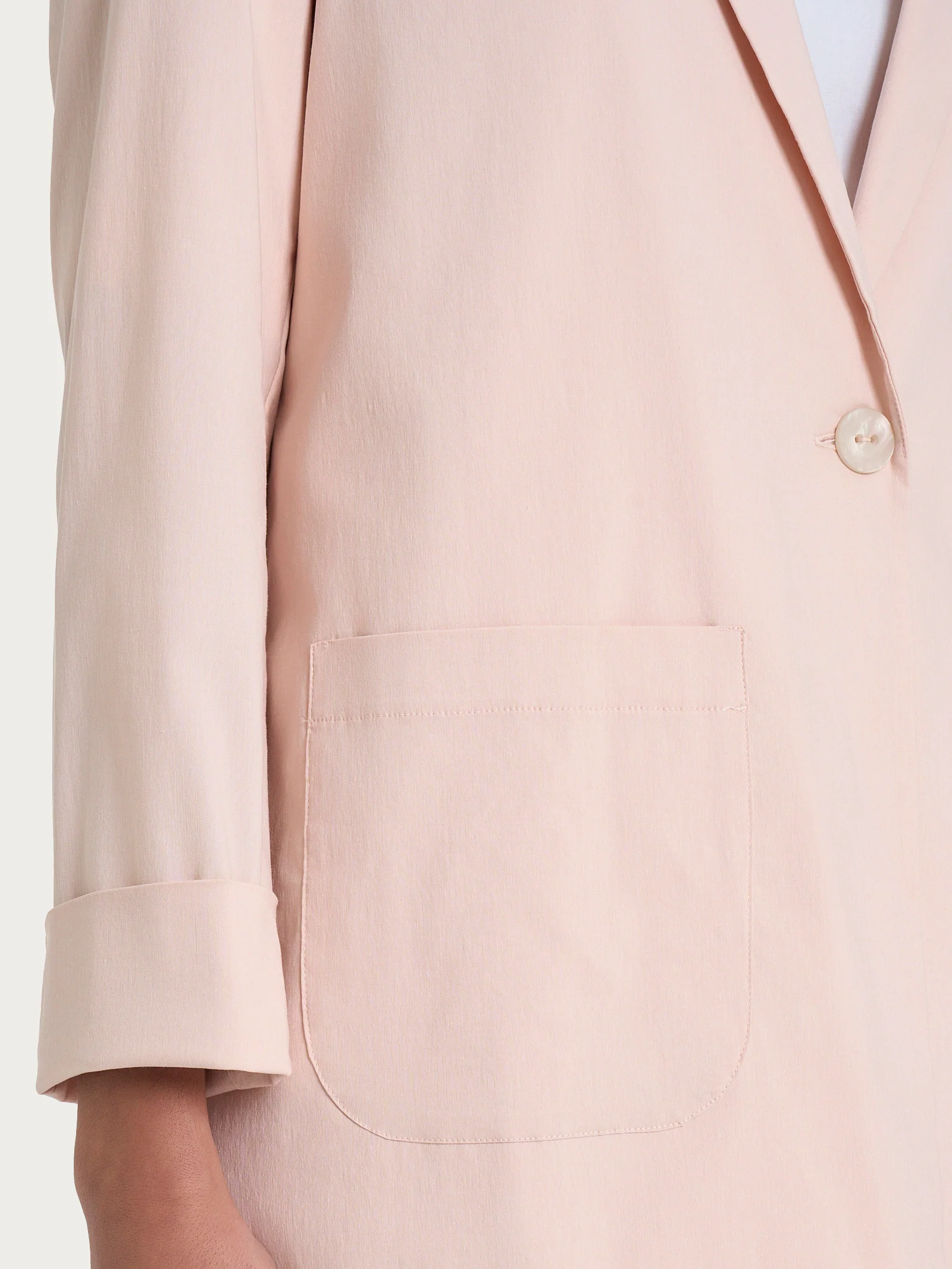 Blazer leggero destrutturato in Super Fresh - Cameo Rose - Image 6