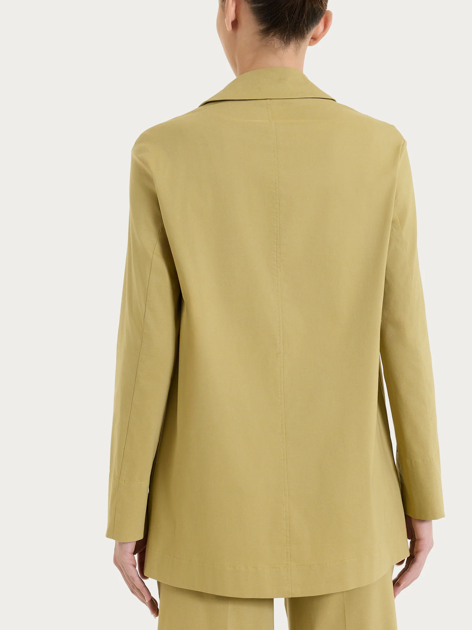 Blazer leggero destrutturato in Super Fresh - Khaki - Image 6