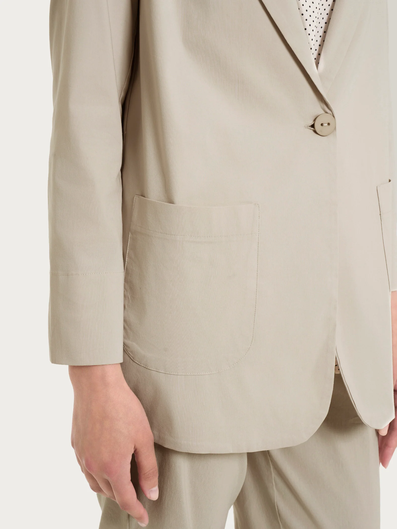 Blazer leggero destrutturato in Super Fresh - Crockery - Image 4