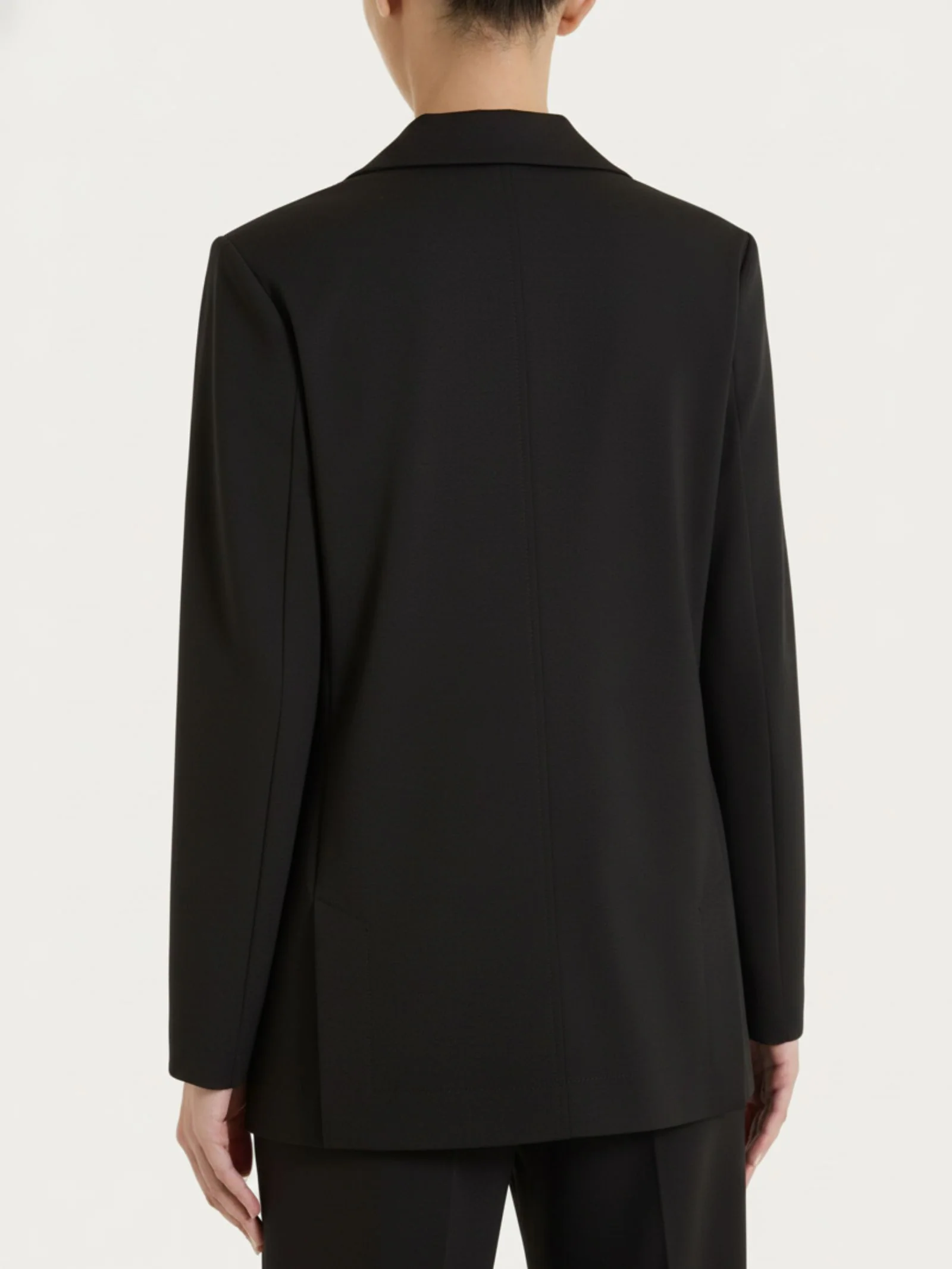 Blazer monopetto in Compact Light - Nero - Image 2