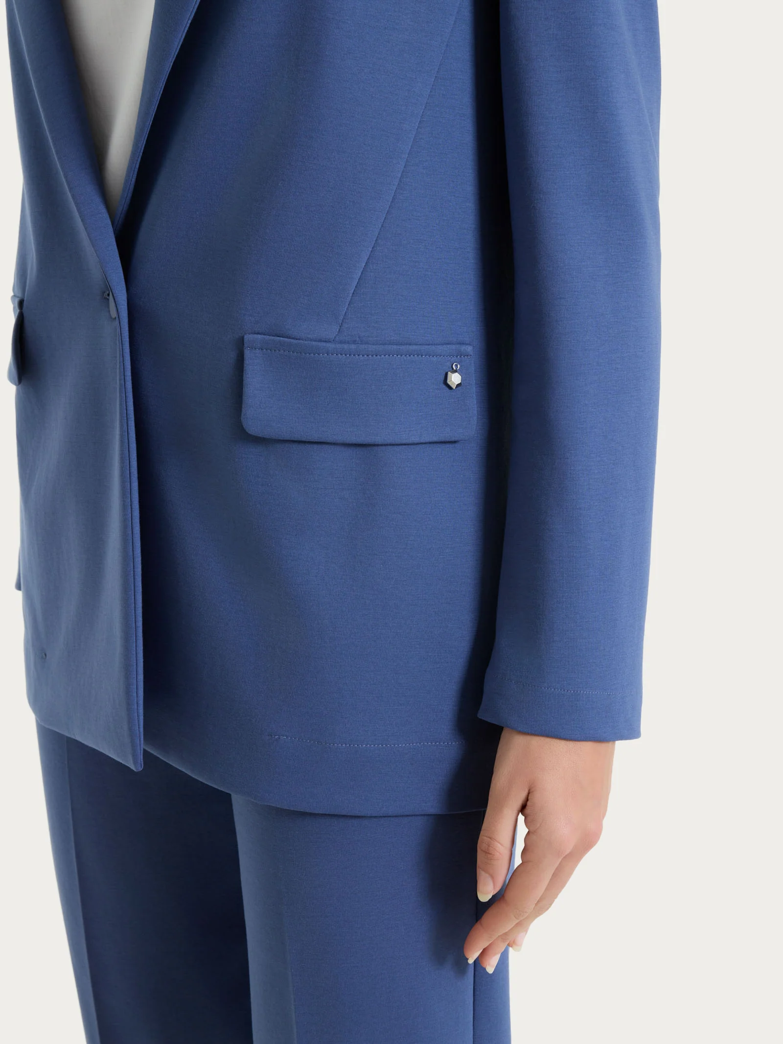 Blazer monopetto in Compact Light - Oceana - Image 3