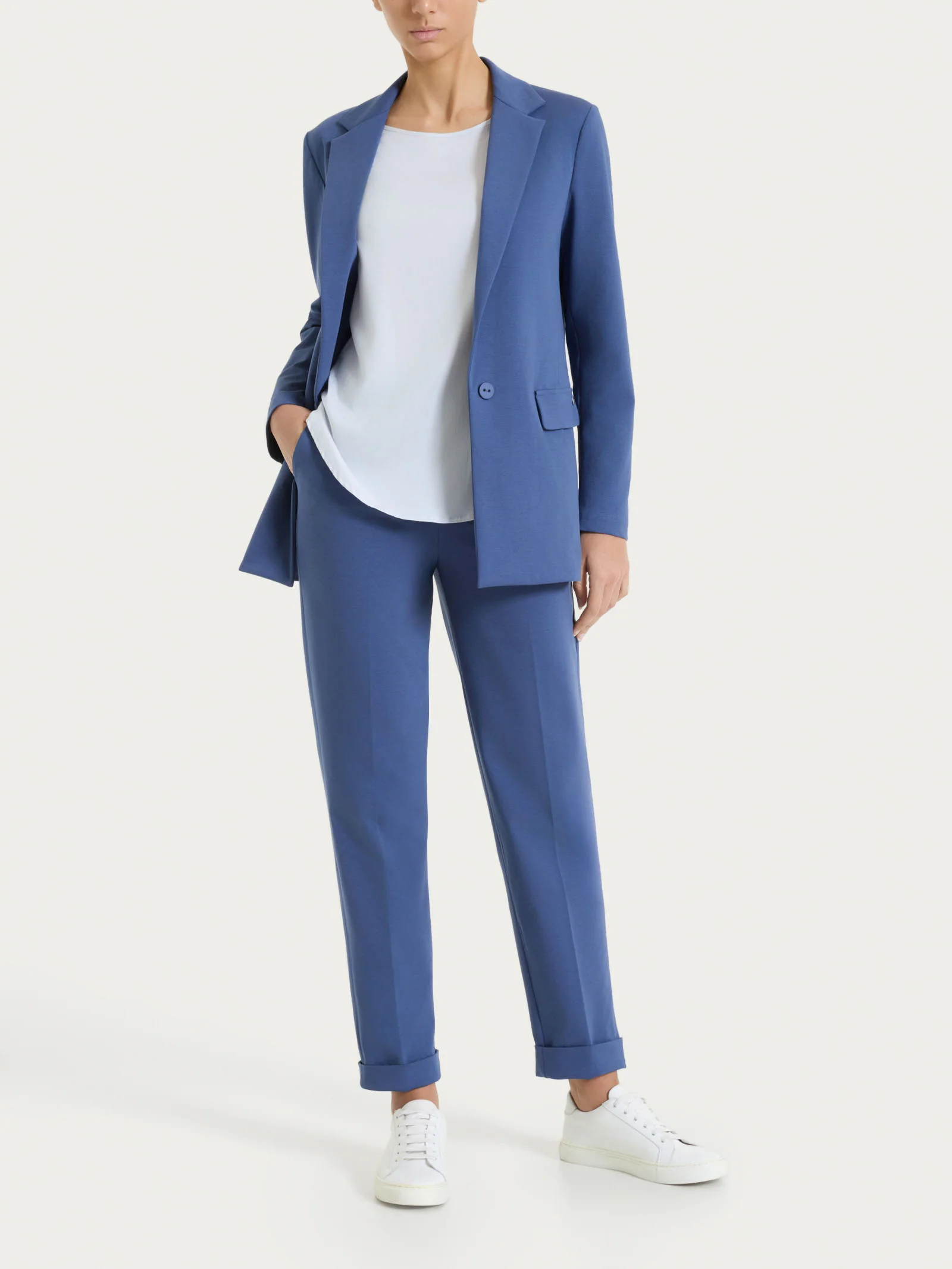 Blazer monopetto in Compact Light - Oceana - Image 4