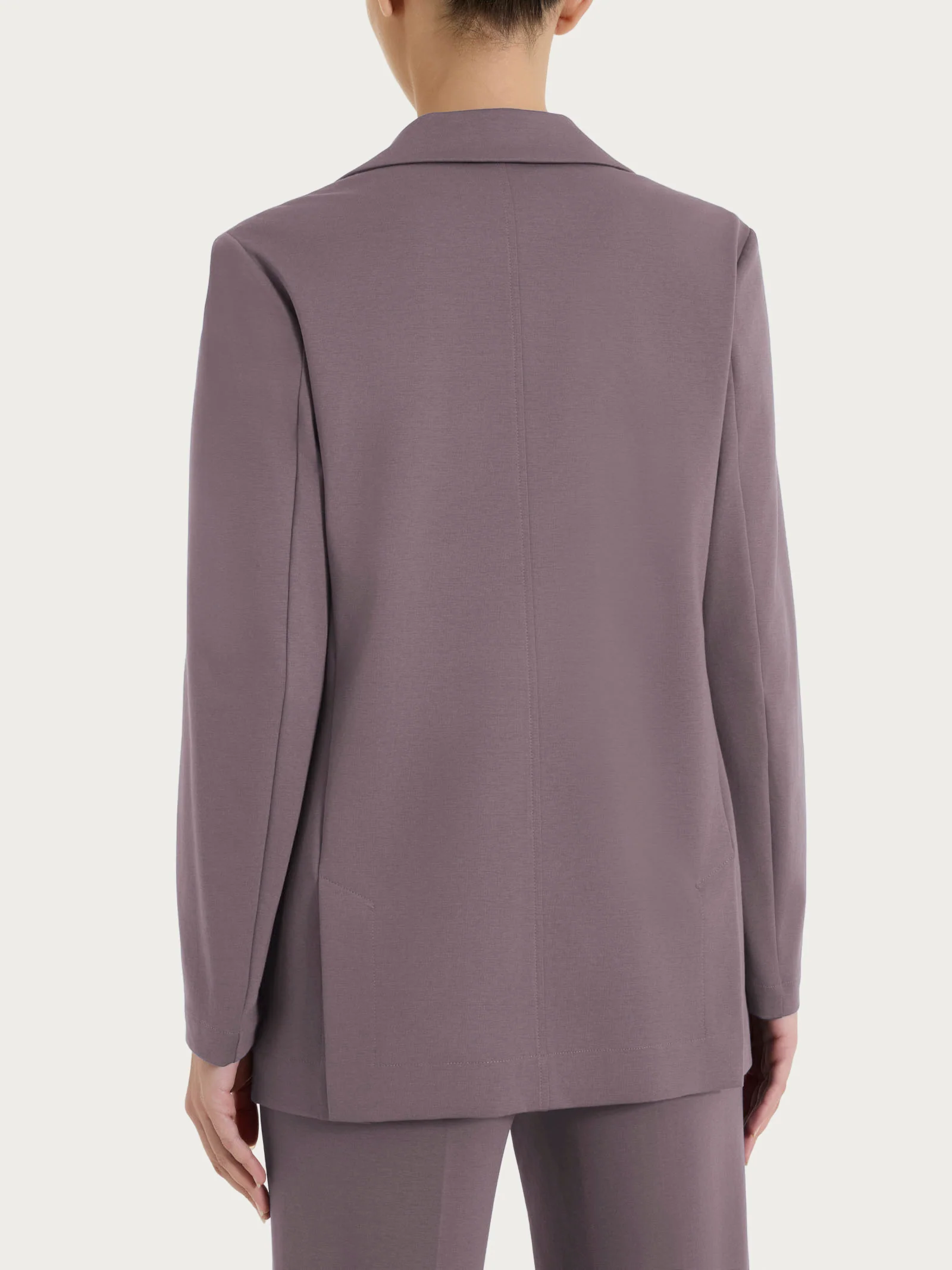 Blazer monopetto in Compact Light - Plum Truffle - Image 2