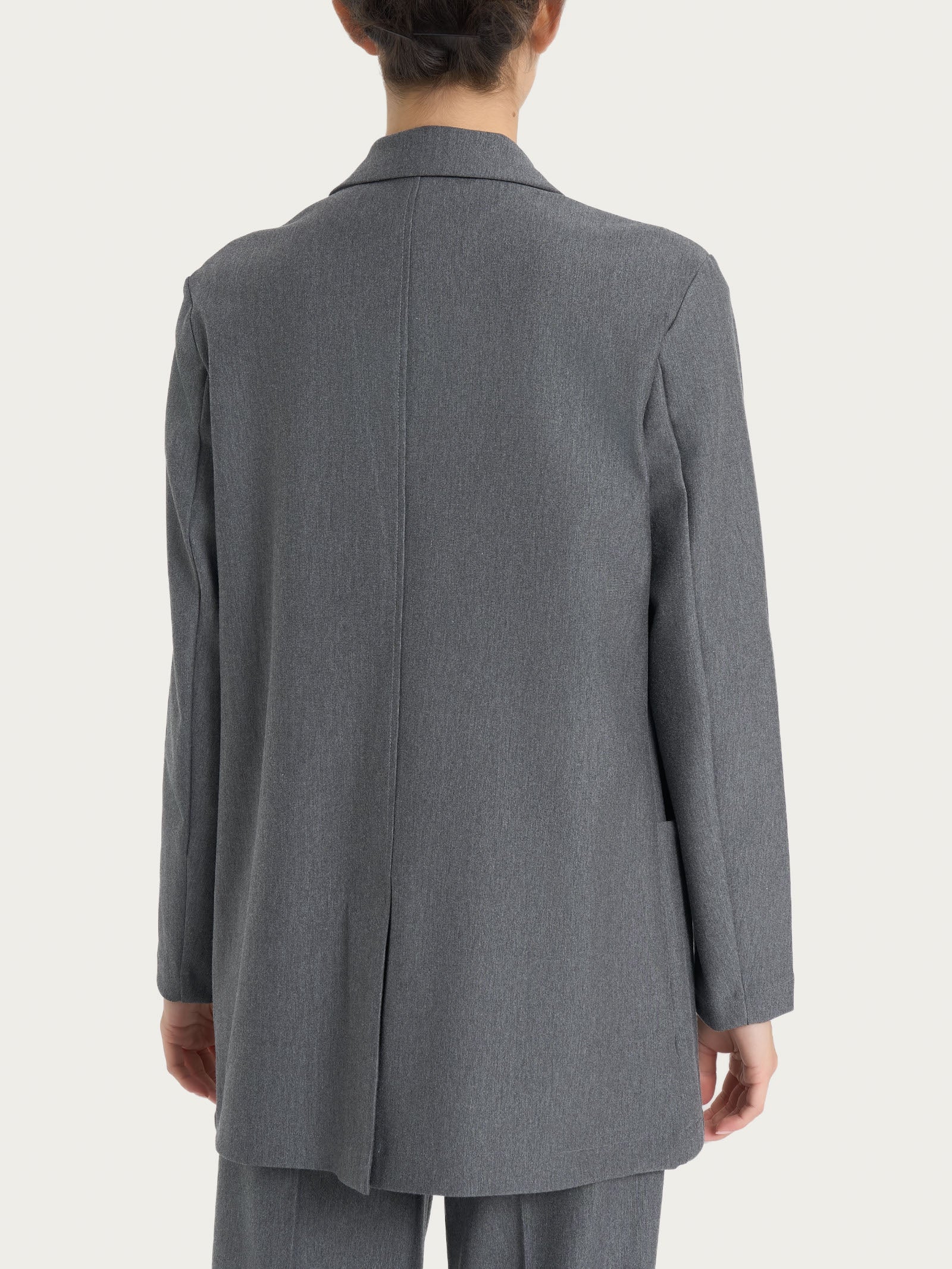 Blazer over con rever a lancia in Compact - Ardesia Mel. - Image 2