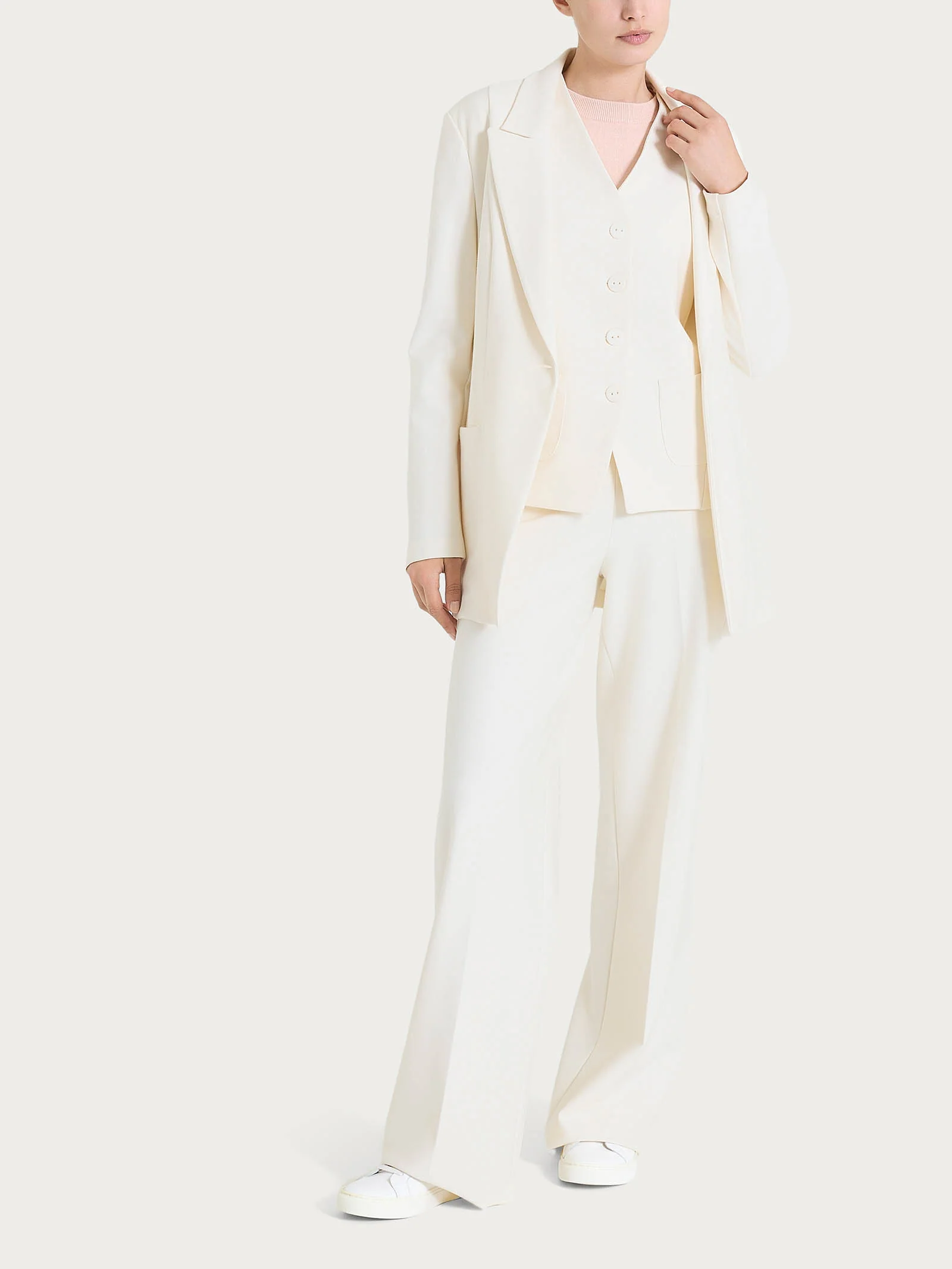 Blazer over con rever a lancia in Compact - Ardesia Mel. - Image 4