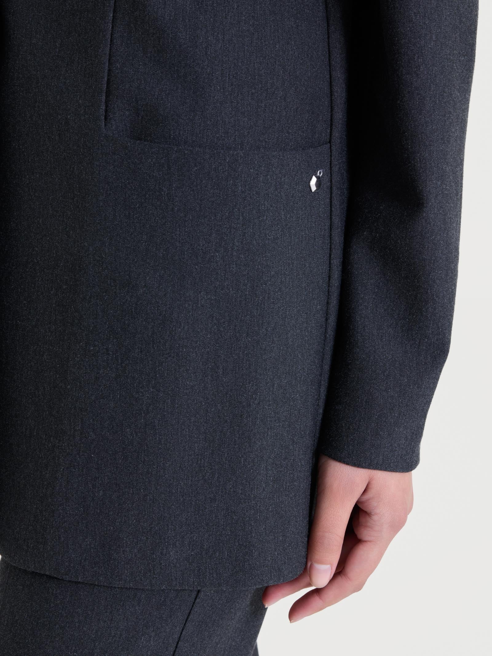 Blazer over con rever a lancia in Compact - Oscuro Mel. - Image 3