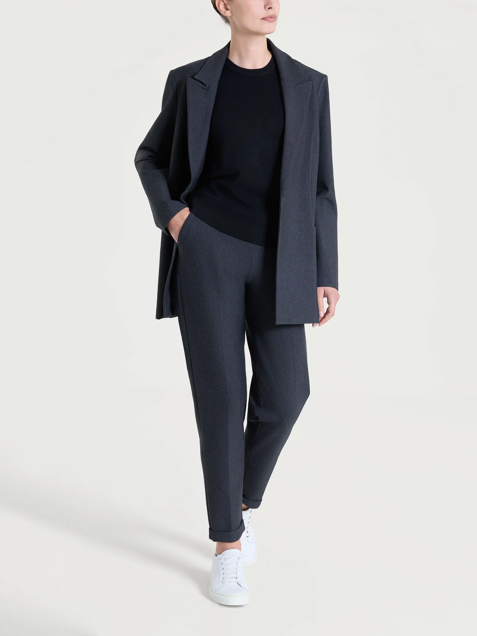 Blazer over con rever a lancia in Compact - Oscuro Mel. - Image 6
