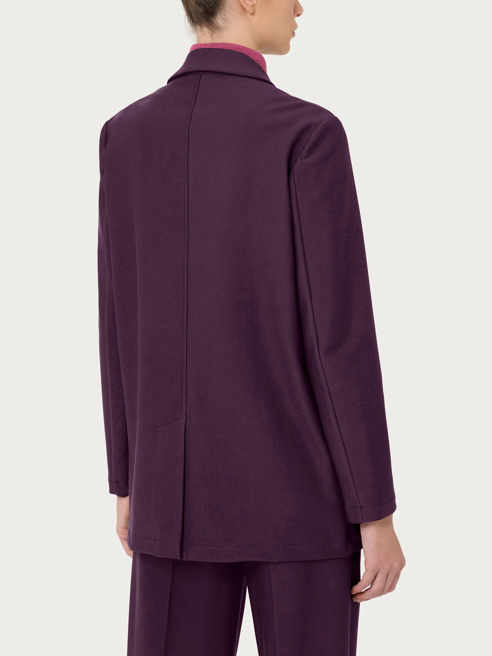 Blazer over con rever a lancia in Compact - Plum Perfect - Image 2