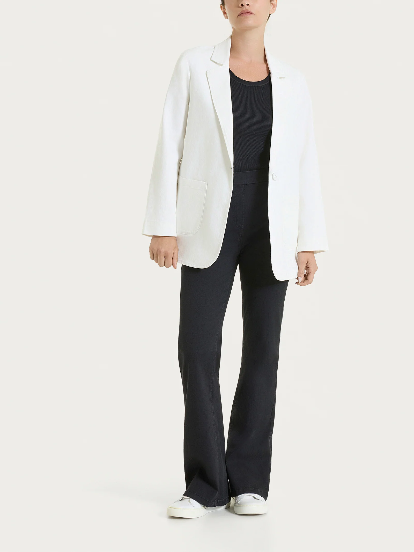 Blazer over destrutturato in Light Denim - Bianco - Image 4