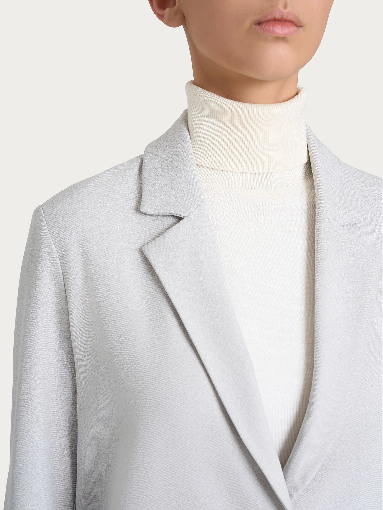 Blazer over in Flannel Twill - Ghiaia Mel. - Image 3