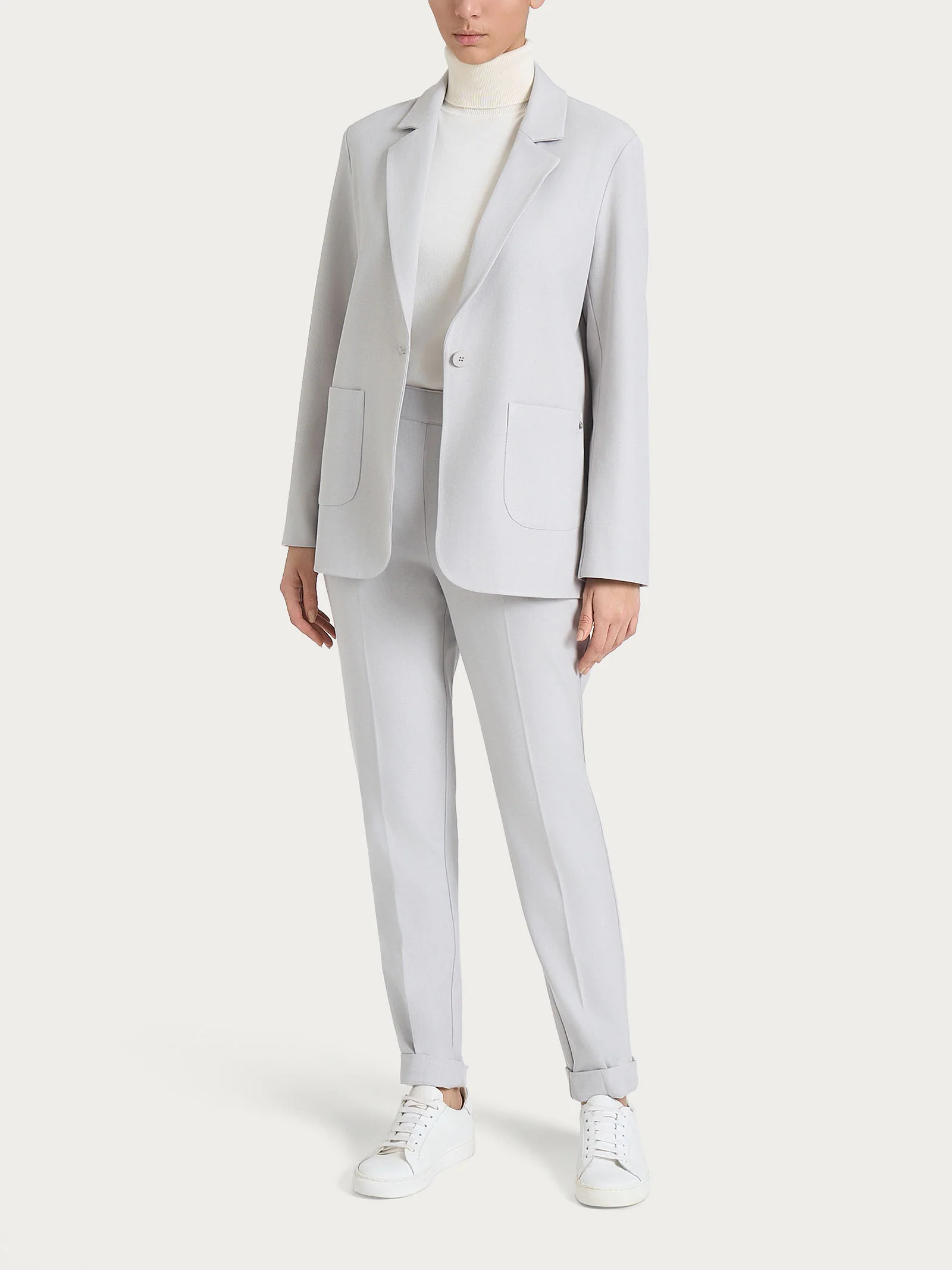 Blazer over in Flannel Twill - Ghiaia Mel. - Image 4
