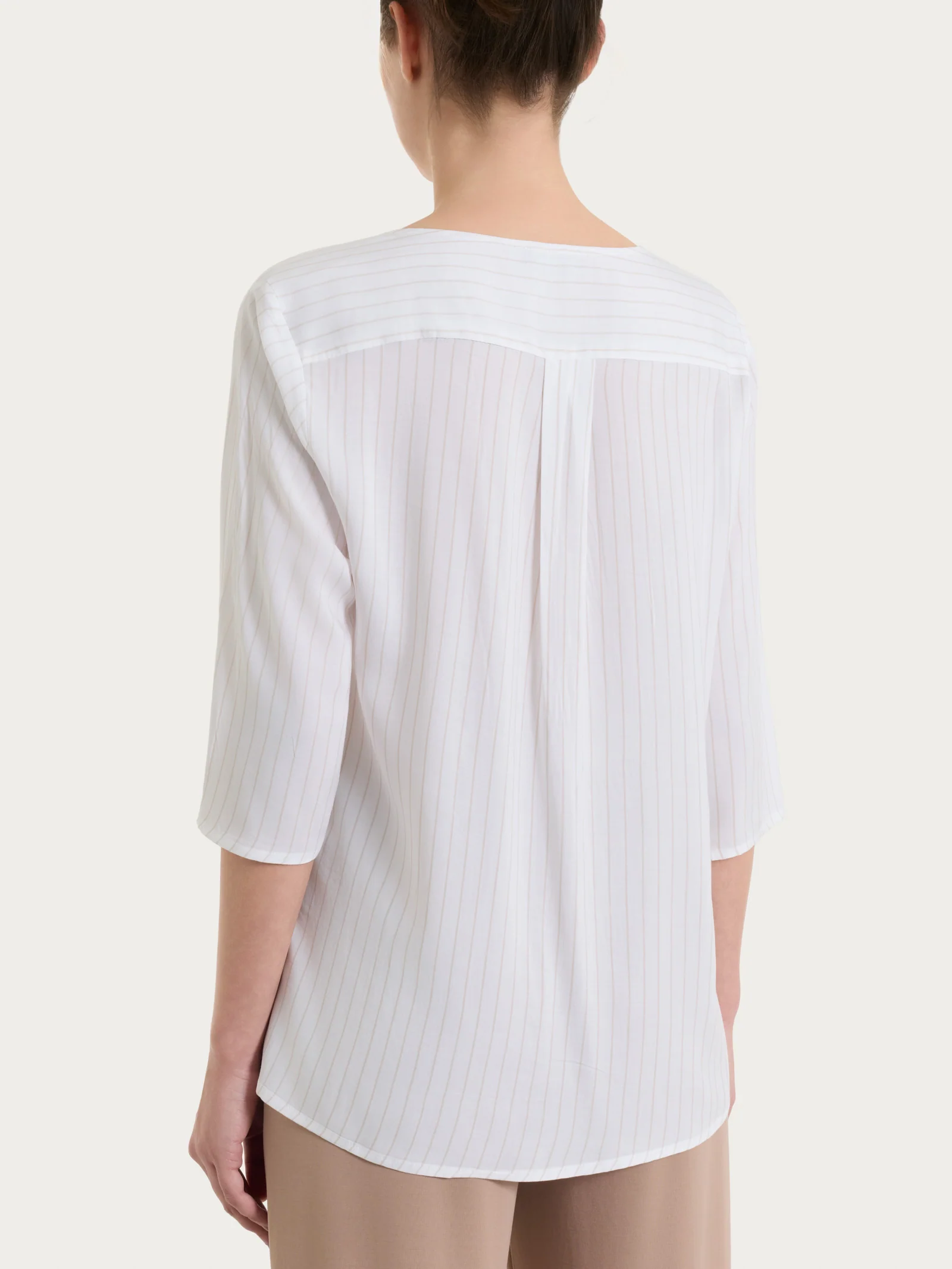 Blusa a righe in EcoSeta - Fant.Champignon - Image 2