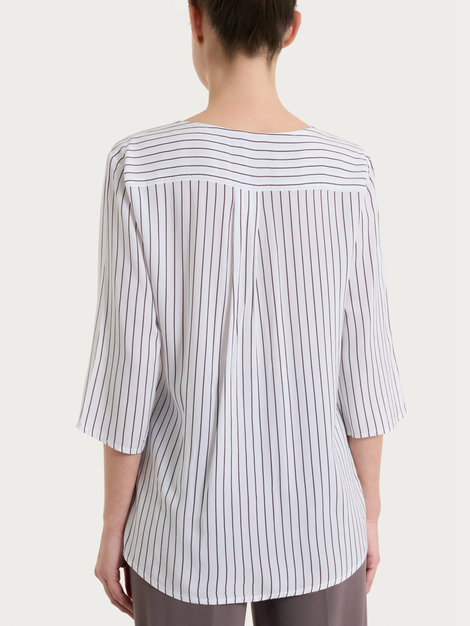 Blusa a righe in EcoSeta - Fant. Raisin - Image 2
