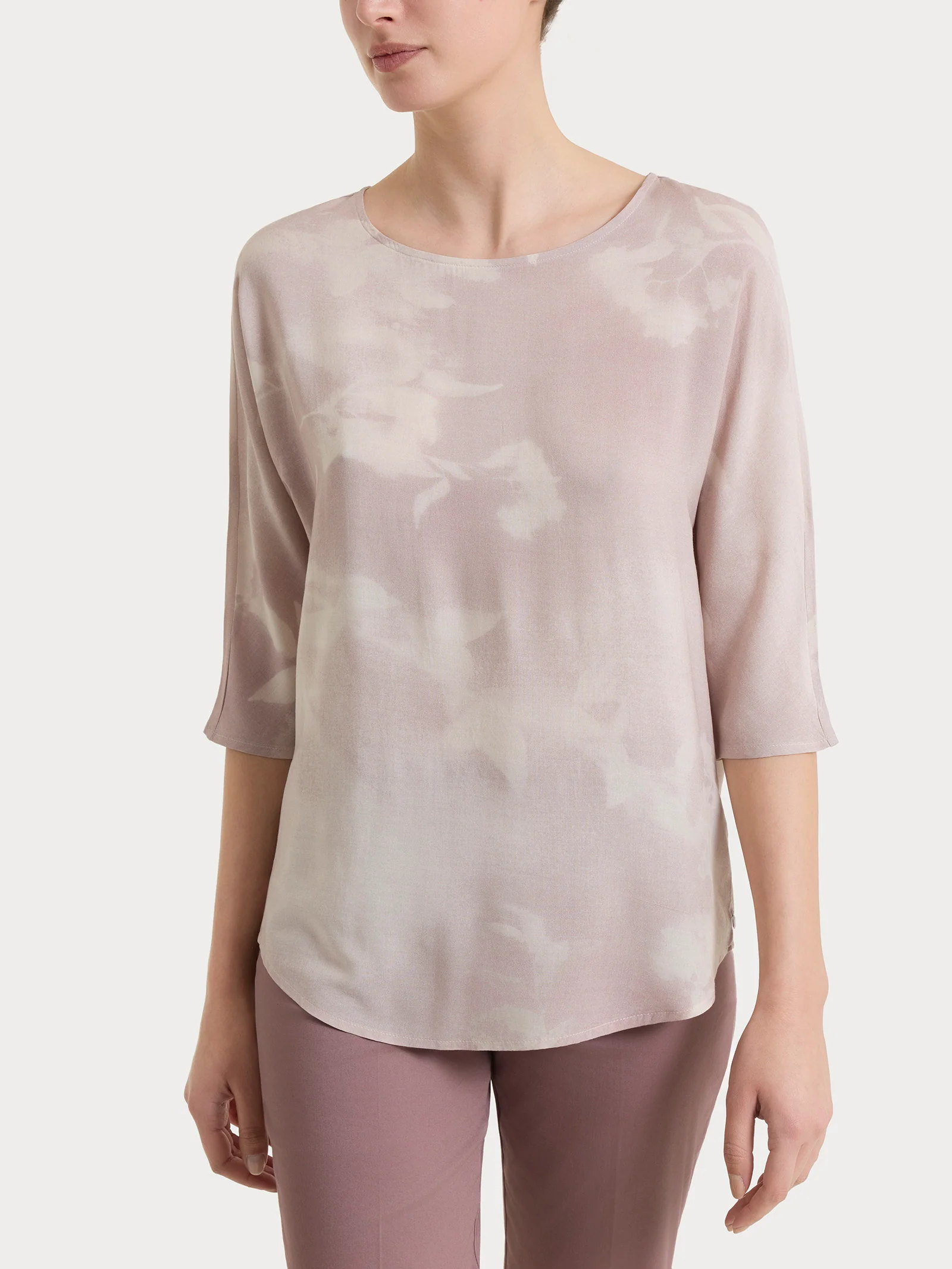 Blusa con manica 3/4 e fantasia in EcoSeta - Fant.Champignon - Image 2